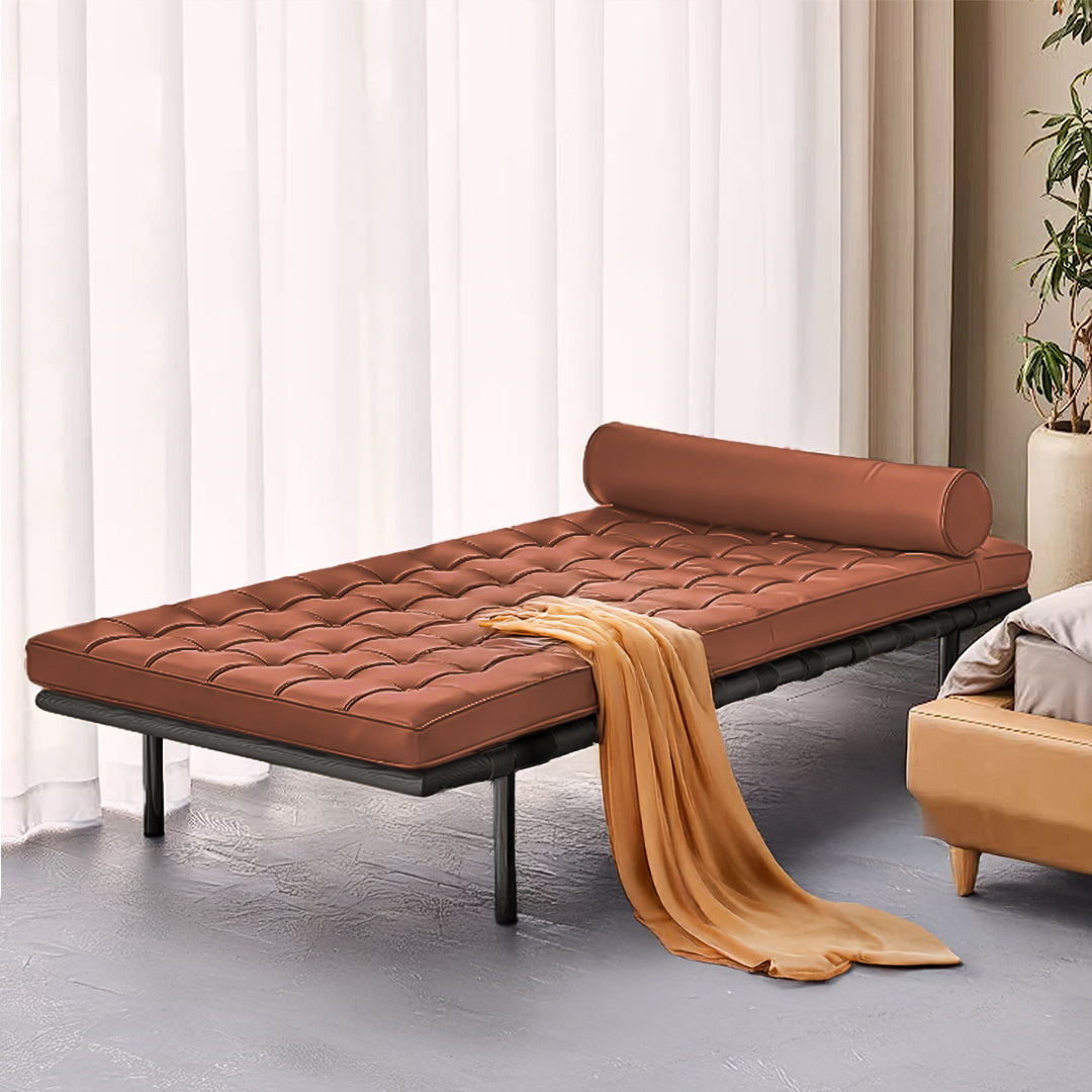 Classic Day Bed BP8055-HL - Caramel - Lounge Chairs - ebarza Furniture UAE | Shop Modern Furniture in Abu Dhabi & Dubai - مفروشات ايبازرا في الامارات | تسوق اثاث عصري وديكورات مميزة في دبي وابوظبي