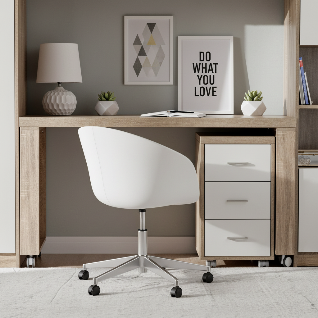 Classic Plastic & Aluminum Office Chair Of-Pc-125E Seat-W - Office Chairs - ebarza Furniture UAE | Shop Modern Furniture in Abu Dhabi & Dubai - مفروشات ايبازرا في الامارات | تسوق اثاث عصري وديكورات مميزة في دبي وابوظبي