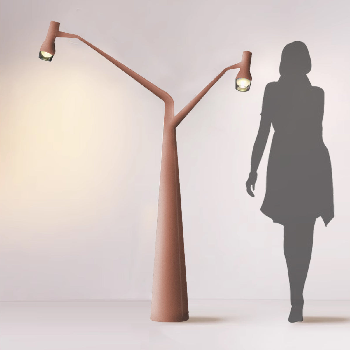 BEACON clay floor lamp HTD-IF1403187 with a textured ceramic base and modern design for contemporary living spaces.