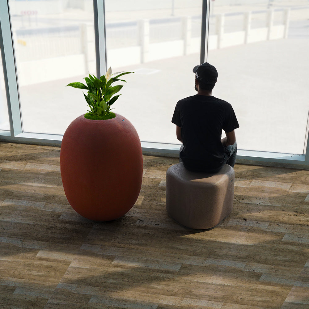 Clay Planter Box XK-4083C CLAY - Planter Boxes - ebarza Furniture UAE | Shop Modern Furniture in Abu Dhabi & Dubai - مفروشات ايبازرا في الامارات | تسوق اثاث عصري وديكورات مميزة في دبي وابوظبي