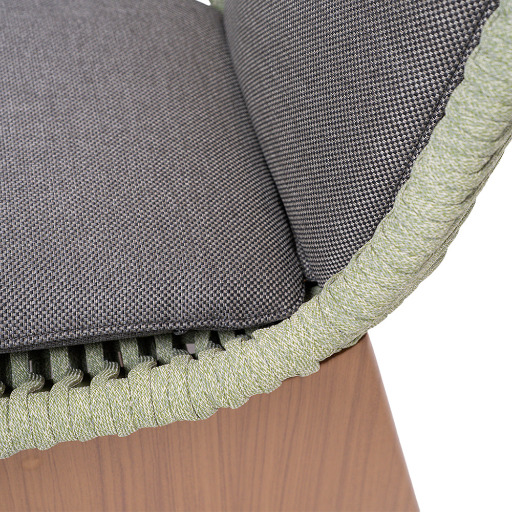 BEACON dining sidechair with seat and back cushions, wooden frame, modern design, suitable for dining rooms.