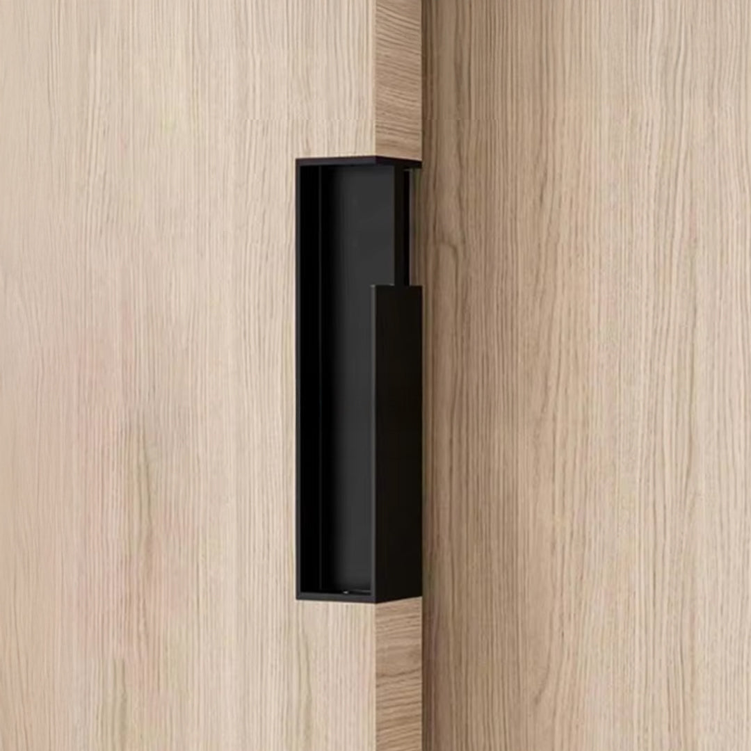 Concealed furniture door handle F-10-240 by BEACON KARDG, modern black concealed handle for cabinets and furniture.