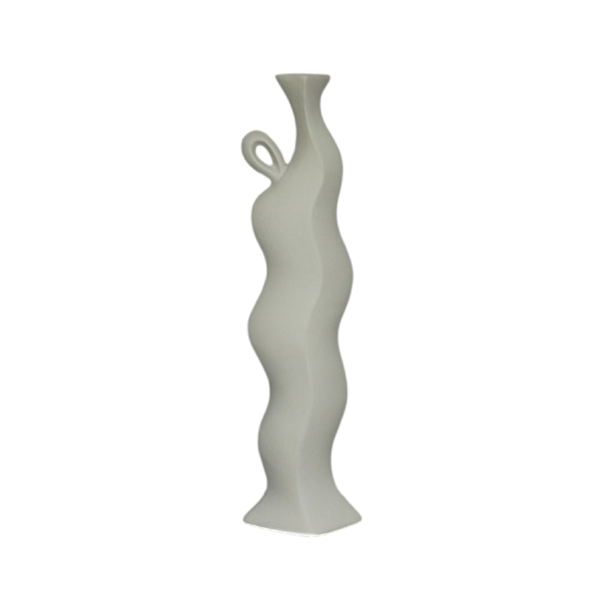 Contemporary textured beige vase by BEACON, featuring a modern design with a textured surface, perfect for home decor.