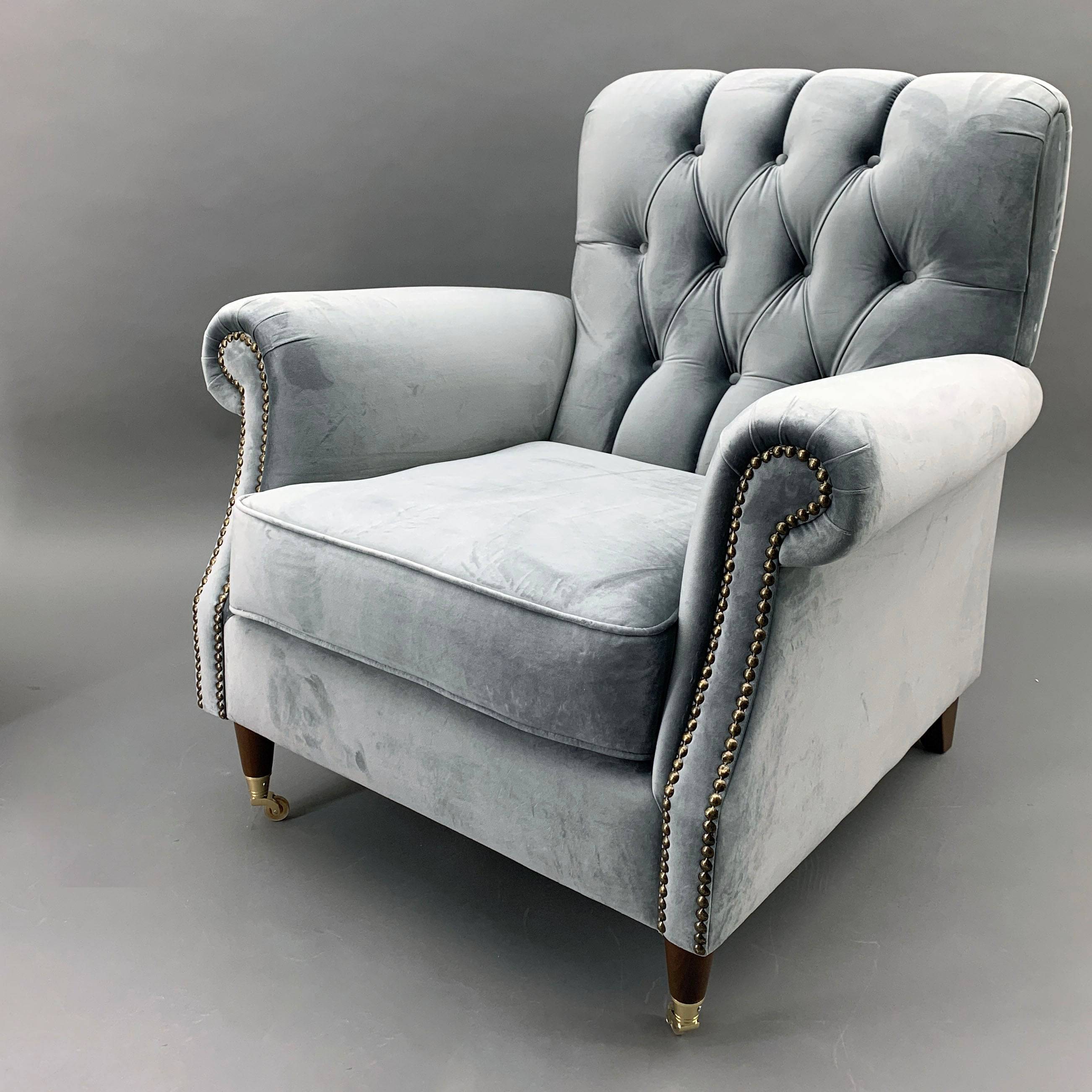 Corleone Armchair Lounge Bergere-Ege20( Cupon Grey ) - Armchairs - ebarza Furniture UAE | Shop Modern Furniture in Abu Dhabi & Dubai - مفروشات ايبازرا في الامارات | تسوق اثاث عصري وديكورات مميزة في دبي وابوظبي