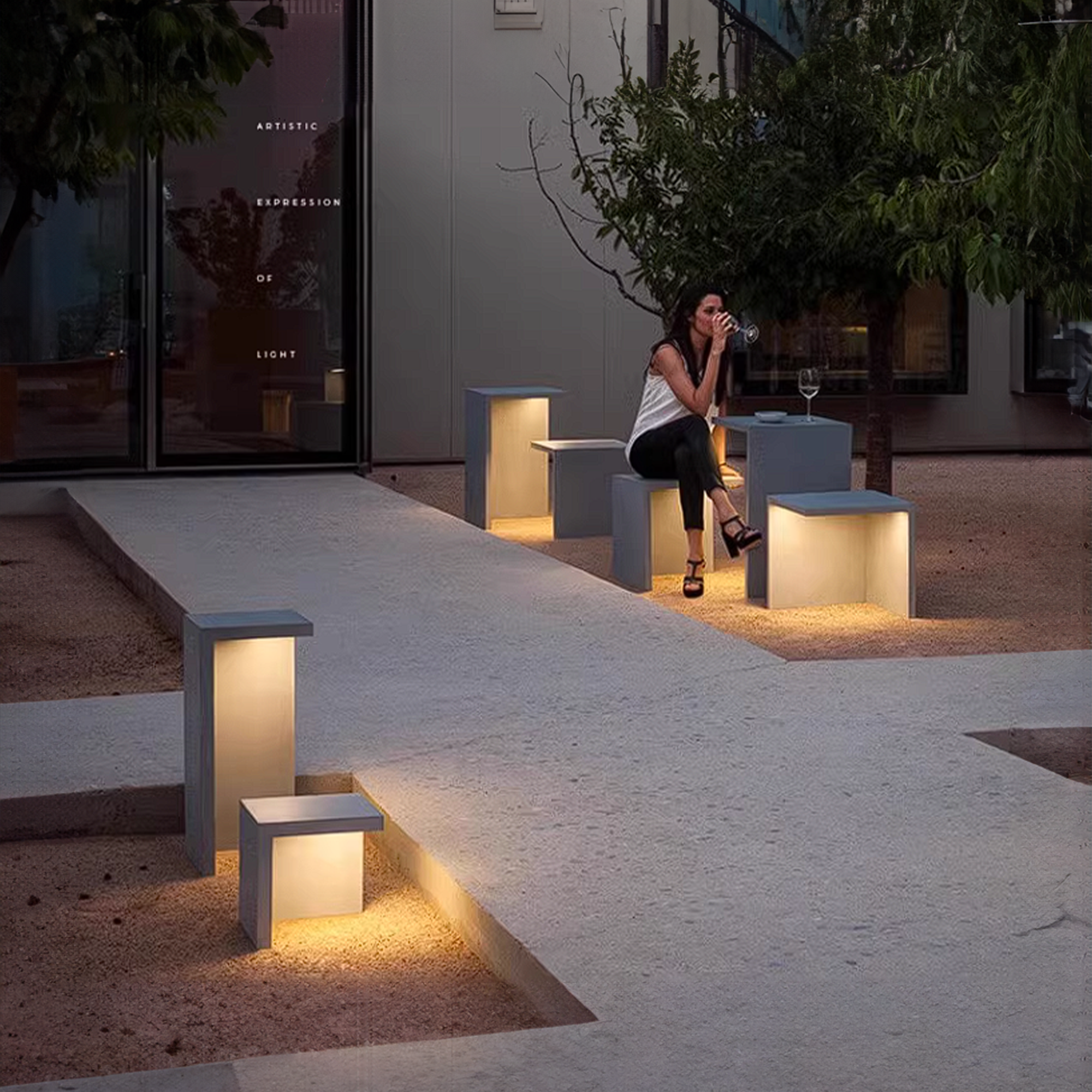 Cree Outdoor Lamp MO-7009W - Outdoor lightings - ebarza Furniture UAE | Shop Modern Furniture in Abu Dhabi & Dubai - مفروشات ايبازرا في الامارات | تسوق اثاث عصري وديكورات مميزة في دبي وابوظبي