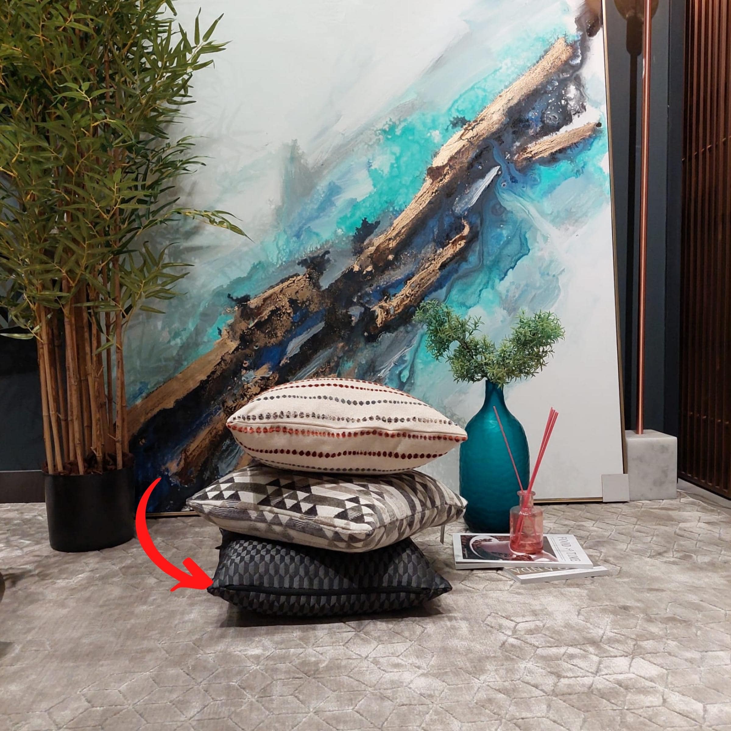 Cushion Cover 45X45 Cm Nd-16401 - Cushions - ebarza Furniture UAE | Shop Modern Furniture in Abu Dhabi & Dubai - مفروشات ايبازرا في الامارات | تسوق اثاث عصري وديكورات مميزة في دبي وابوظبي