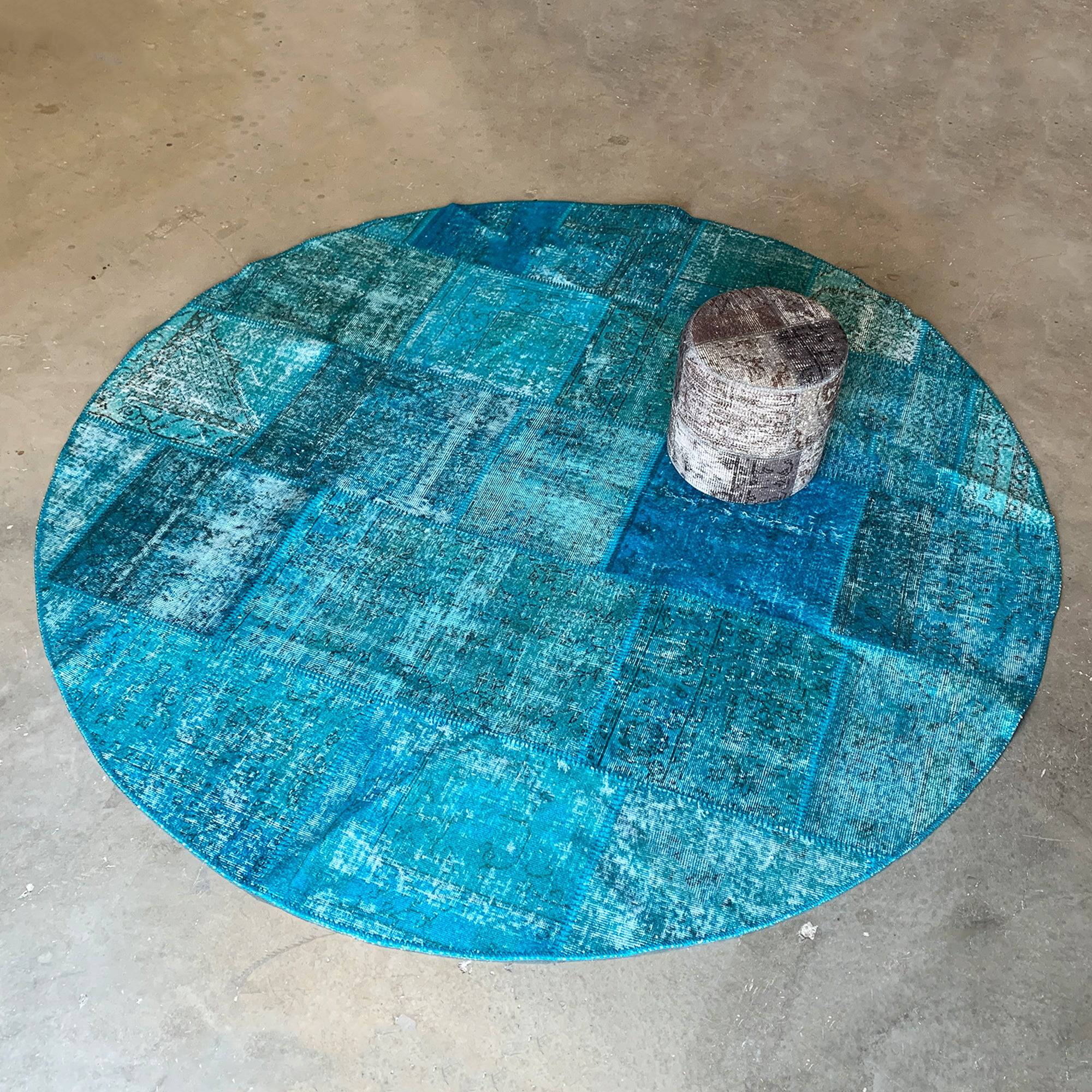D 250Cm Hali X-Bursa Handmade Over Dyed Round Pw113 - Rugs - ebarza Furniture UAE | Shop Modern Furniture in Abu Dhabi & Dubai - مفروشات ايبازرا في الامارات | تسوق اثاث عصري وديكورات مميزة في دبي وابوظبي