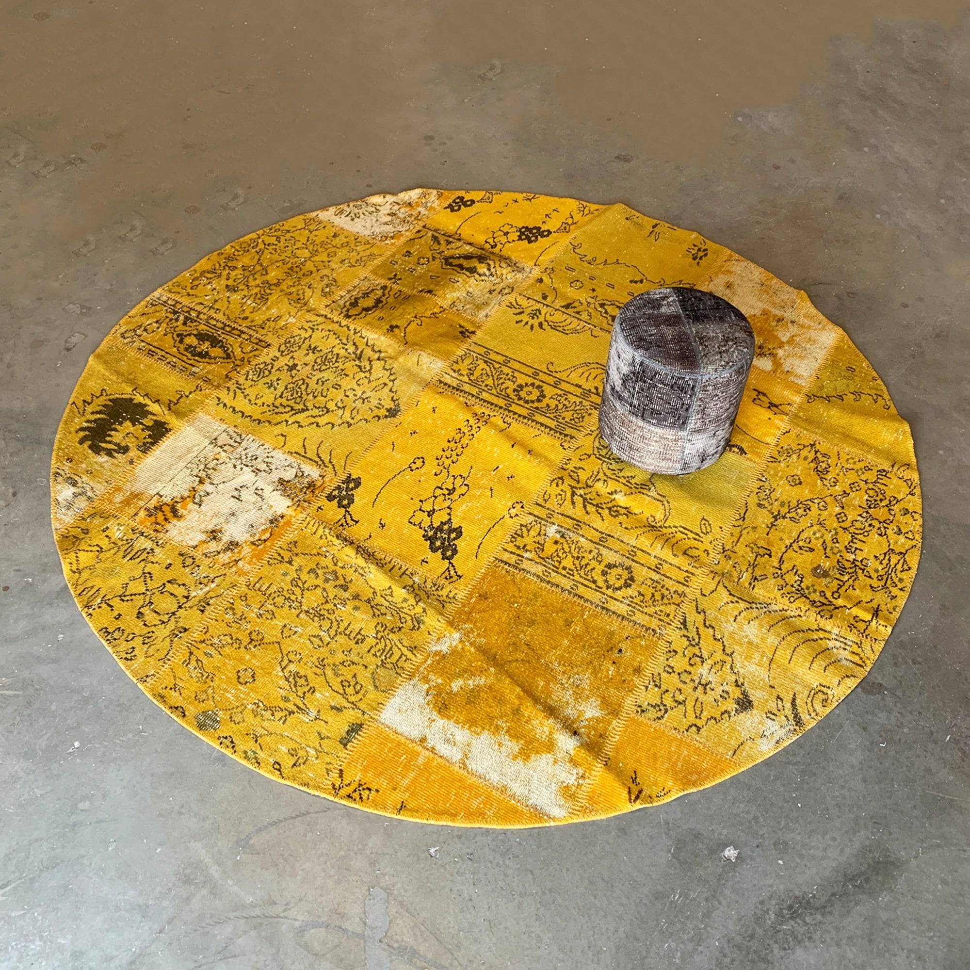 D 250Cm Hali X-Bursa Handmade Over Dyed Round Rug Pw112 - Rugs - ebarza Furniture UAE | Shop Modern Furniture in Abu Dhabi & Dubai - مفروشات ايبازرا في الامارات | تسوق اثاث عصري وديكورات مميزة في دبي وابوظبي