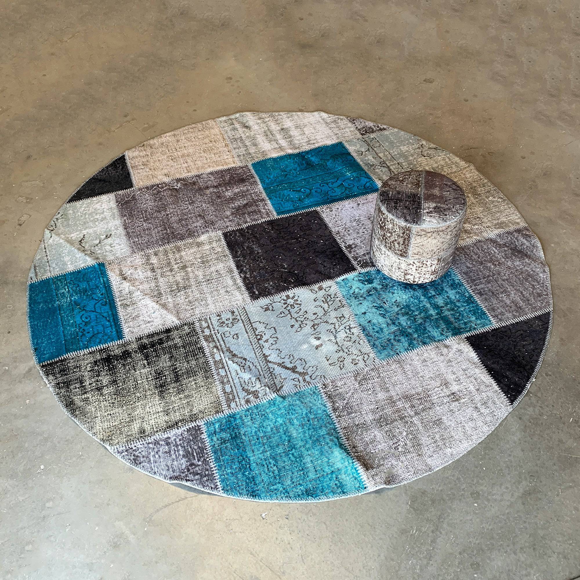 D 250Cm Hali X-Bursa Handmade Over Dyed Round Rug Pw115 - Rugs - ebarza Furniture UAE | Shop Modern Furniture in Abu Dhabi & Dubai - مفروشات ايبازرا في الامارات | تسوق اثاث عصري وديكورات مميزة في دبي وابوظبي