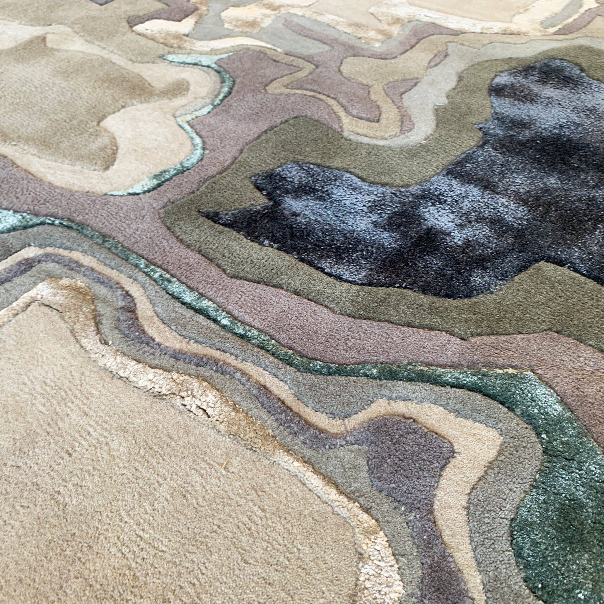 D150 Cm Handmade Wool Rug Jh-20728 Round - Rugs - ebarza Furniture UAE | Shop Modern Furniture in Abu Dhabi & Dubai - مفروشات ايبازرا في الامارات | تسوق اثاث عصري وديكورات مميزة في دبي وابوظبي