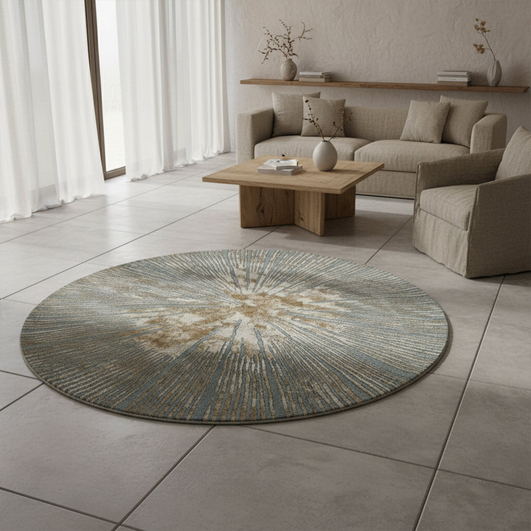 D150 Cm Handmade Wool Rug Jh-20735 Round - Rugs - ebarza Furniture UAE | Shop Modern Furniture in Abu Dhabi & Dubai - مفروشات ايبازرا في الامارات | تسوق اثاث عصري وديكورات مميزة في دبي وابوظبي