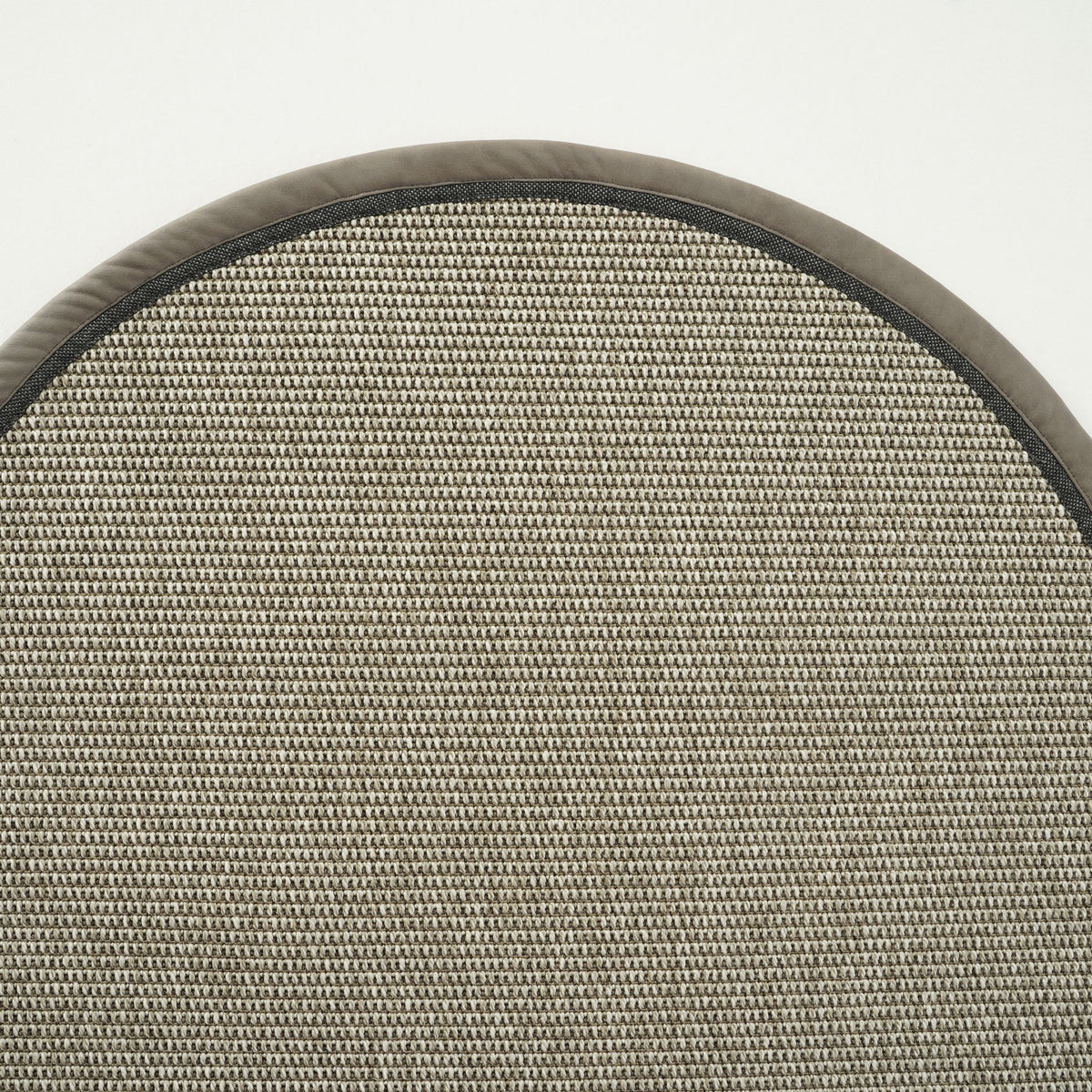 D150 cm sisal carpet Montana rug by COOL HALI, natural woven sisal material with beige and brown tones, textured surface.