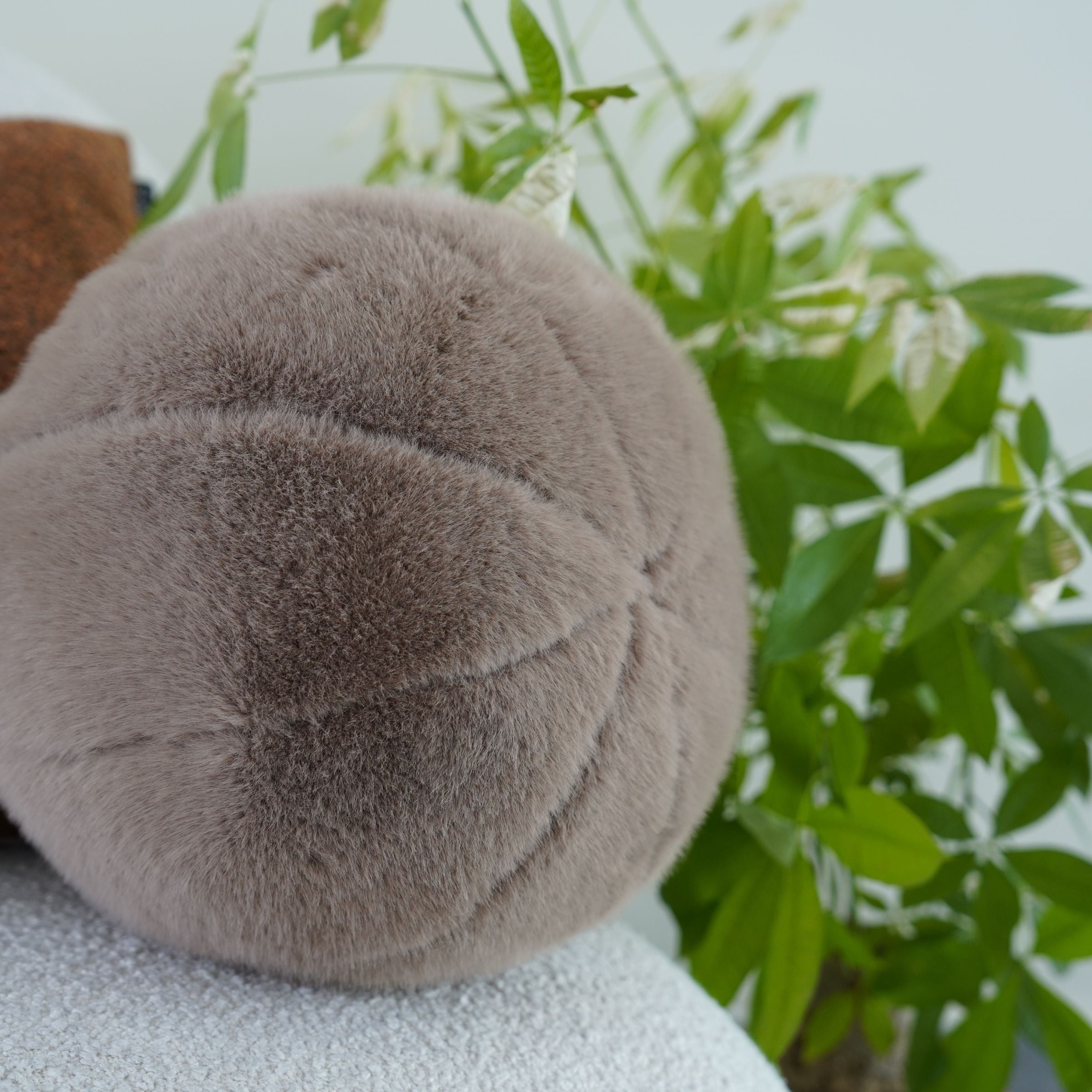 BEACON plush ball cushion, 30cm diameter, soft filling, round shape, cozy decorative cushion for home decor or seating.