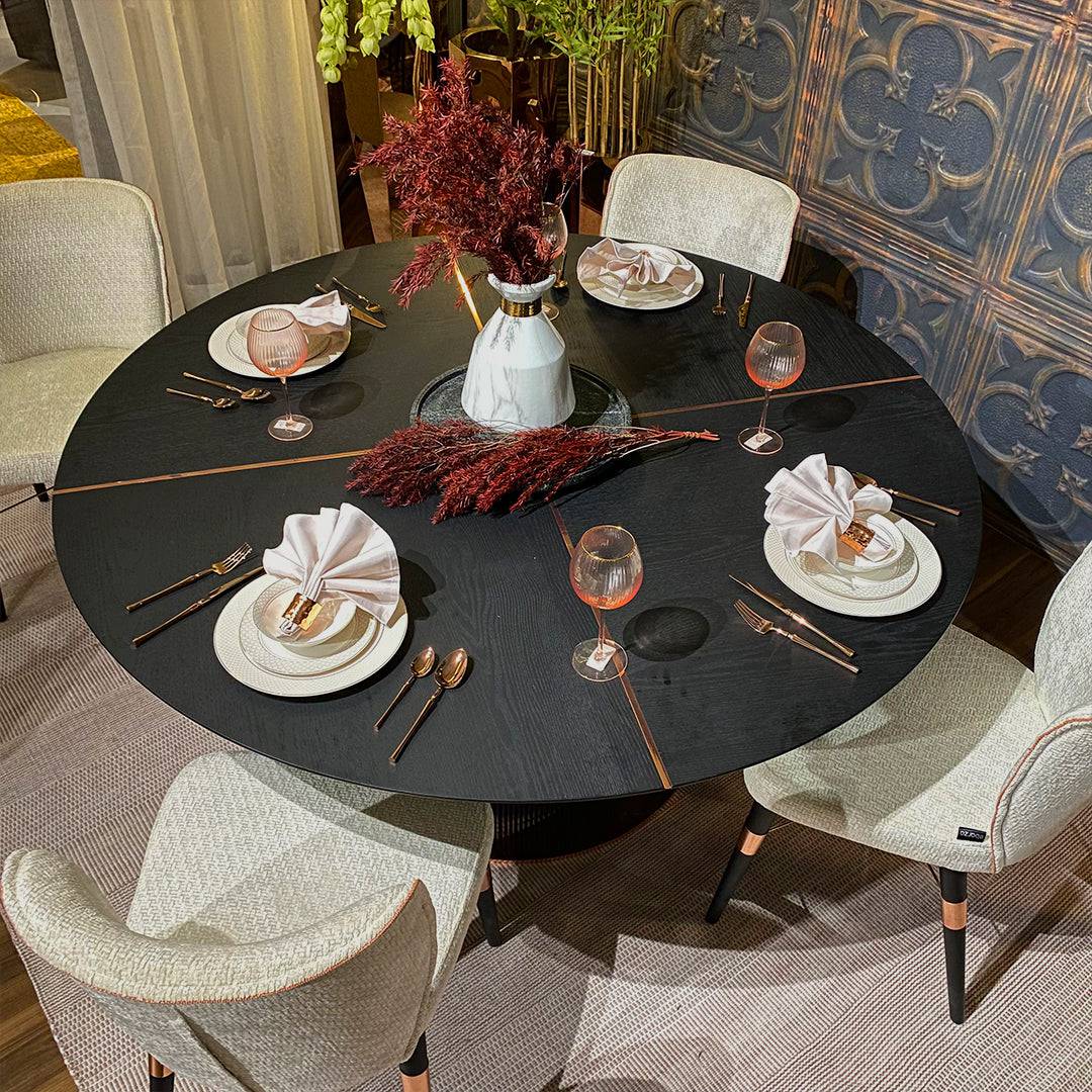 Dali Round Dining Table Dali-D160 -  Dining Tables | طاولة طعام مستديرة دالي - ebarza Furniture UAE | Shop Modern Furniture in Abu Dhabi & Dubai - مفروشات ايبازرا في الامارات | تسوق اثاث عصري وديكورات مميزة في دبي وابوظبي