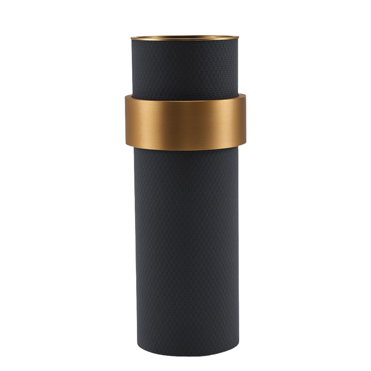 Dark grey Anqitu flower vase by Beacon, featuring a sleek, modern design with floral patterns, perfect for contemporary home decor.