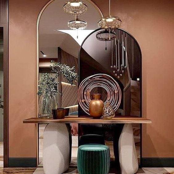 Decorative Mirror Oa-80028-1Grey -  Mirrors | مرآة زينة - ebarza Furniture UAE | Shop Modern Furniture in Abu Dhabi & Dubai - مفروشات ايبازرا في الامارات | تسوق اثاث عصري وديكورات مميزة في دبي وابوظبي