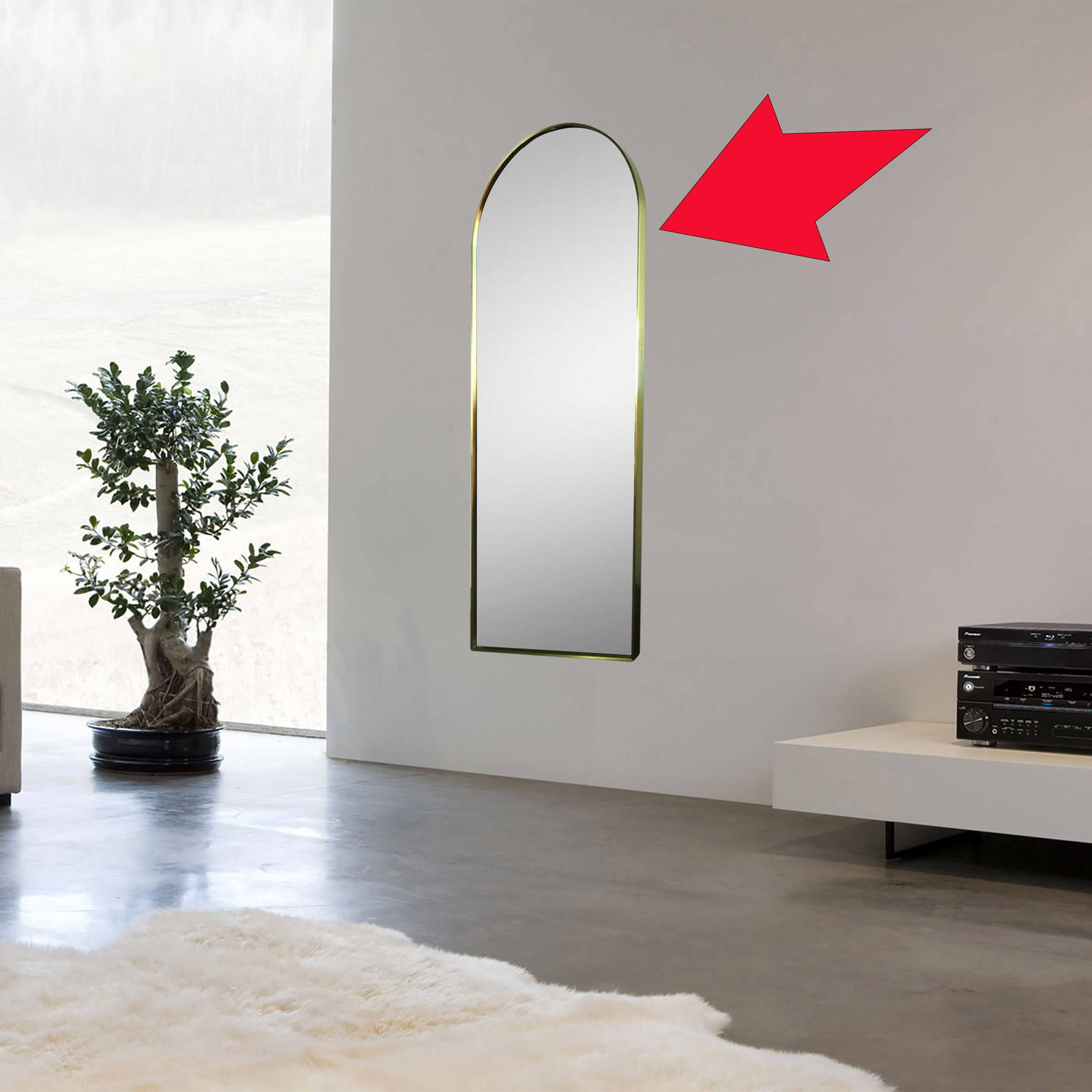 Decorative Mirror Oa-80028-Gold - Mirrors - ebarza Furniture UAE | Shop Modern Furniture in Abu Dhabi & Dubai - مفروشات ايبازرا في الامارات | تسوق اثاث عصري وديكورات مميزة في دبي وابوظبي