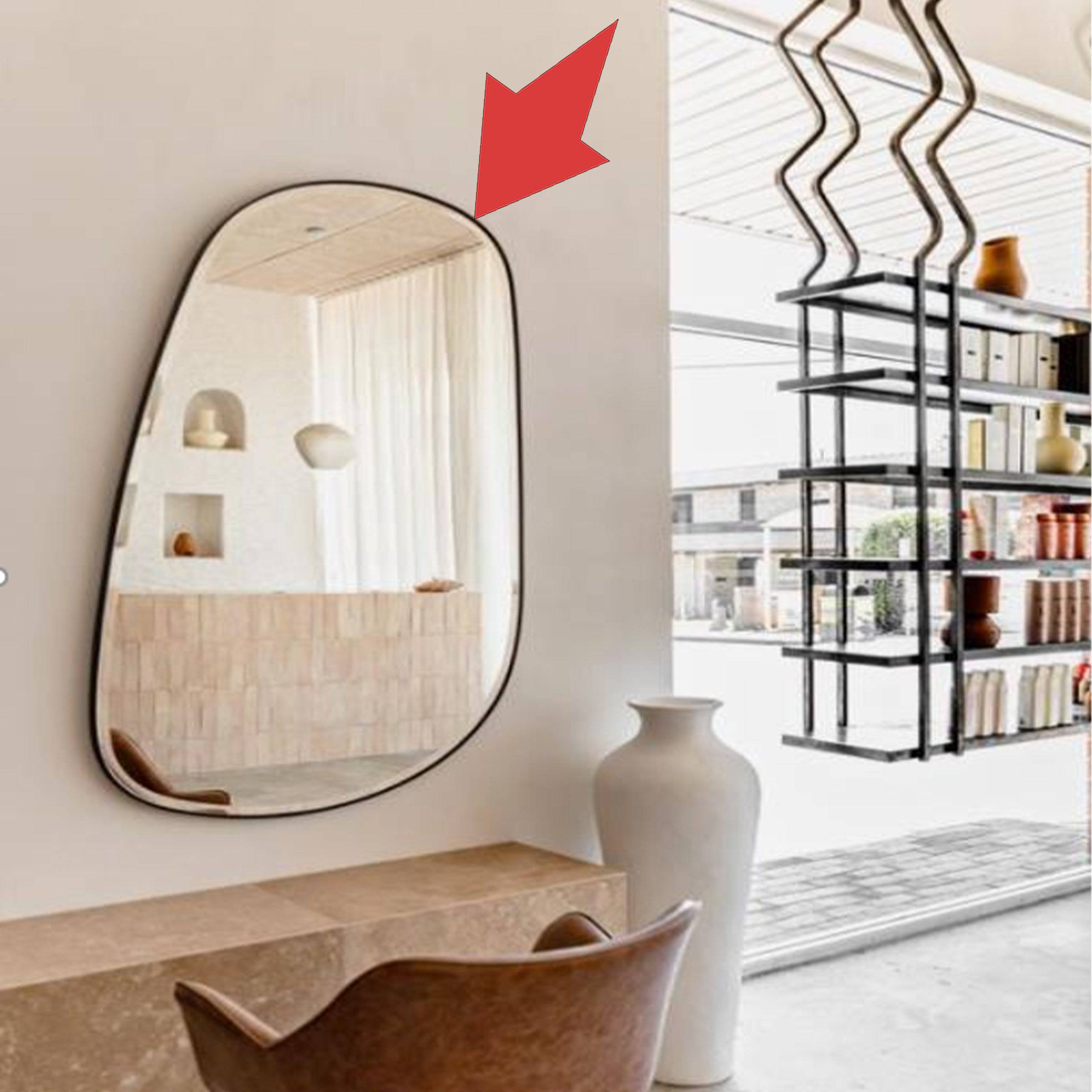 Decorative Mirror Oa-80108 -  Mirrors | مرآة زينة - ebarza Furniture UAE | Shop Modern Furniture in Abu Dhabi & Dubai - مفروشات ايبازرا في الامارات | تسوق اثاث عصري وديكورات مميزة في دبي وابوظبي