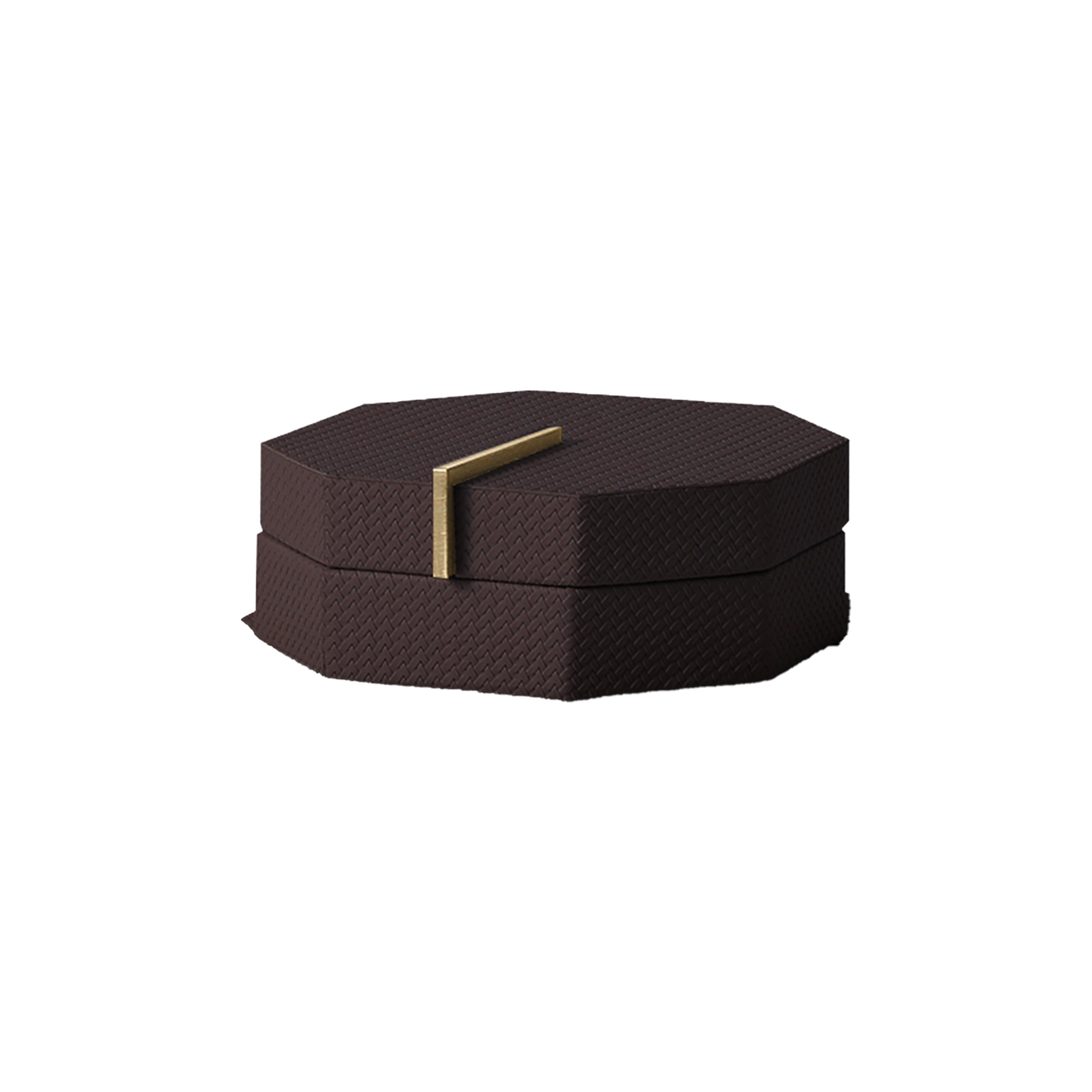 Deep Coffee Eight-Sided Box -B Fb-Pg2119B - Decorative Boxes - ebarza Furniture UAE | Shop Modern Furniture in Abu Dhabi & Dubai - مفروشات ايبازرا في الامارات | تسوق اثاث عصري وديكورات مميزة في دبي وابوظبي