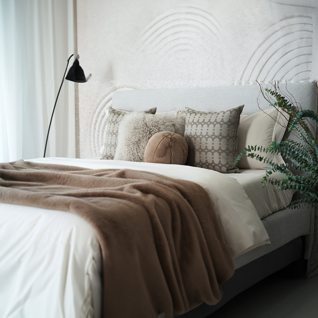 Delton Bedding Set by BEACON, featuring a stylish and comfortable bedding ensemble with intricate patterns and soft fabric.