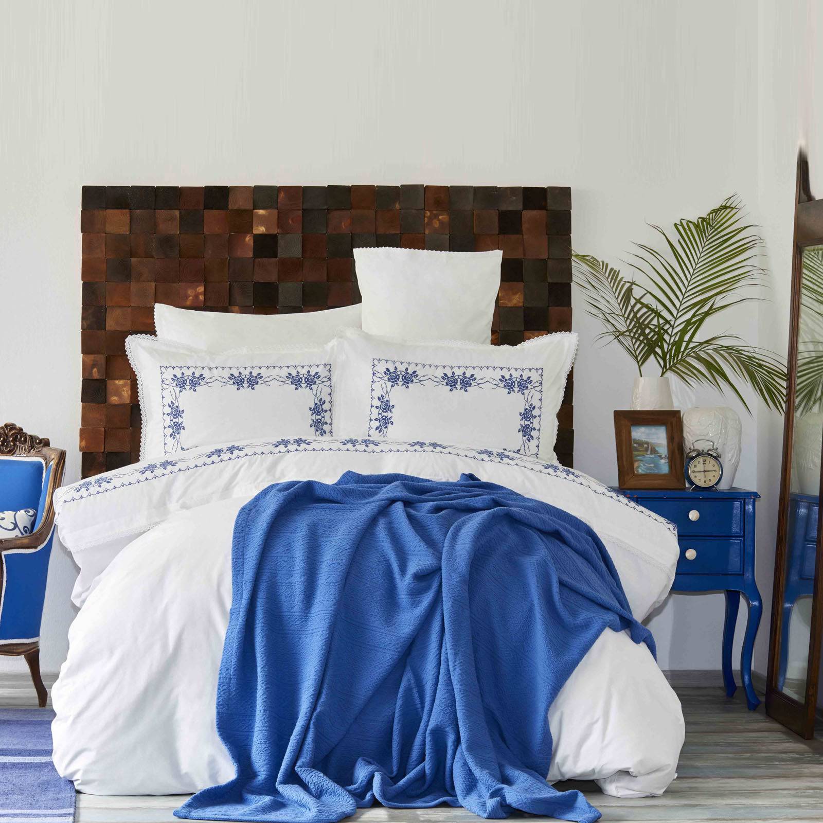 Despina Mavi Set 200.12.01.0071 - Bedding - ebarza Furniture UAE | Shop Modern Furniture in Abu Dhabi & Dubai - مفروشات ايبازرا في الامارات | تسوق اثاث عصري وديكورات مميزة في دبي وابوظبي