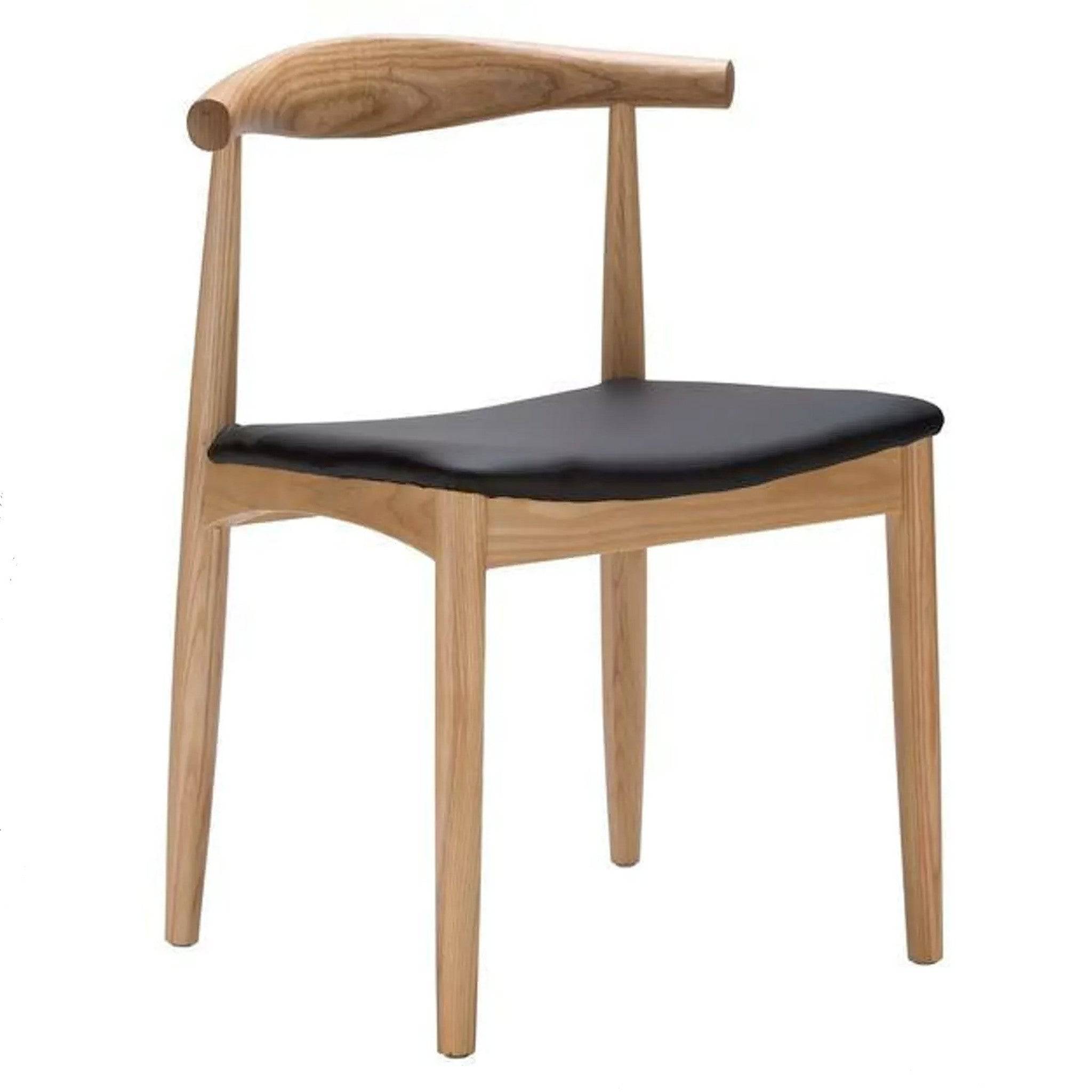 Dining Chair Solid Ash Wood And Genuine Leather Ws-021-N -  Chairs | كرسي طعام خشب رمادي صلب وجلد أصلي - ebarza Furniture UAE | Shop Modern Furniture in Abu Dhabi & Dubai - مفروشات ايبازرا في الامارات | تسوق اثاث عصري وديكورات مميزة في دبي وابوظبي