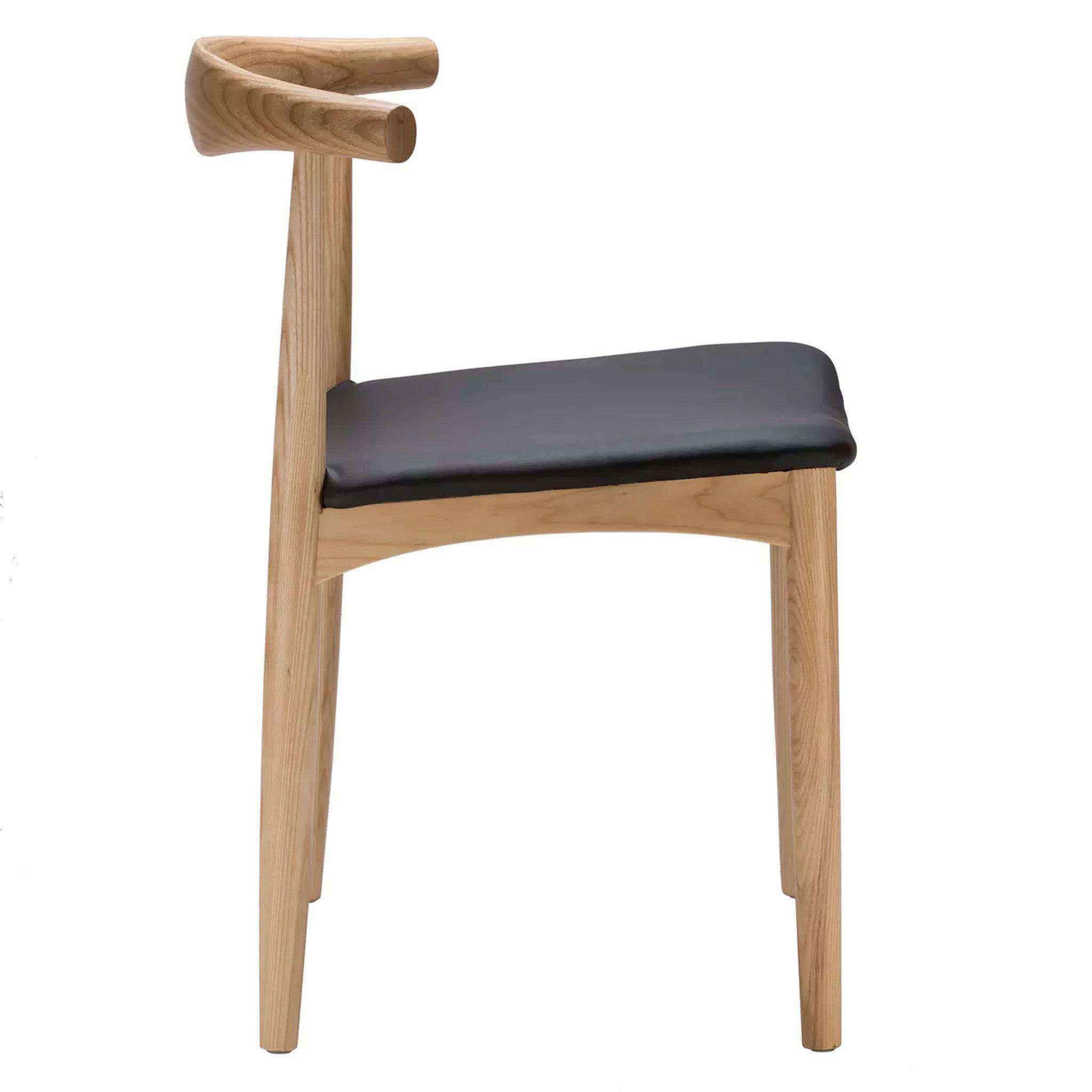 Dining Chair Solid Ash Wood And Genuine Leather Ws-021-N - Chairs - ebarza Furniture UAE | Shop Modern Furniture in Abu Dhabi & Dubai - مفروشات ايبازرا في الامارات | تسوق اثاث عصري وديكورات مميزة في دبي وابوظبي