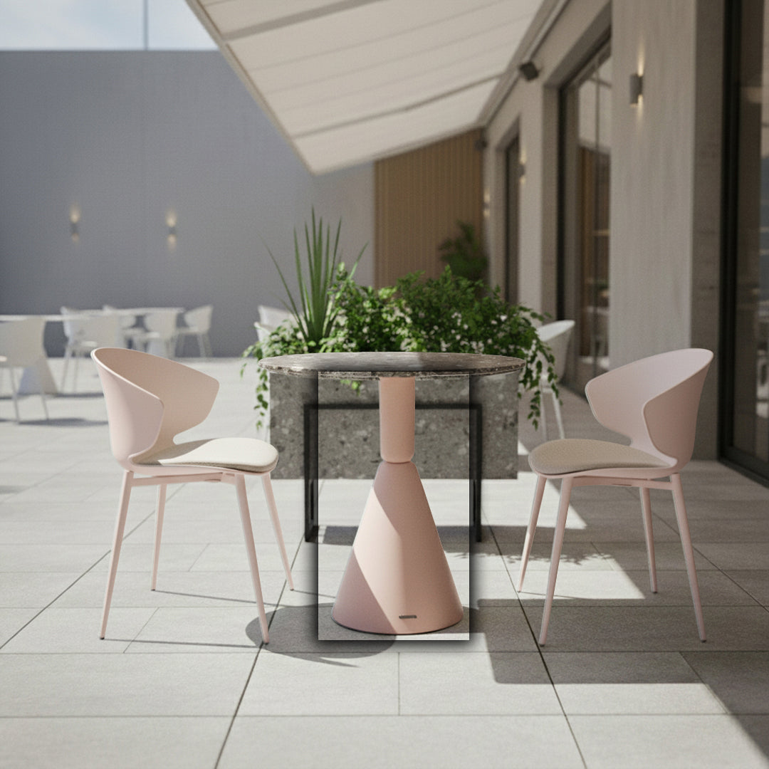 Pink 72cm dining table base by BEACON, model 40BTB-Pink, designed for sturdy support and modern style.