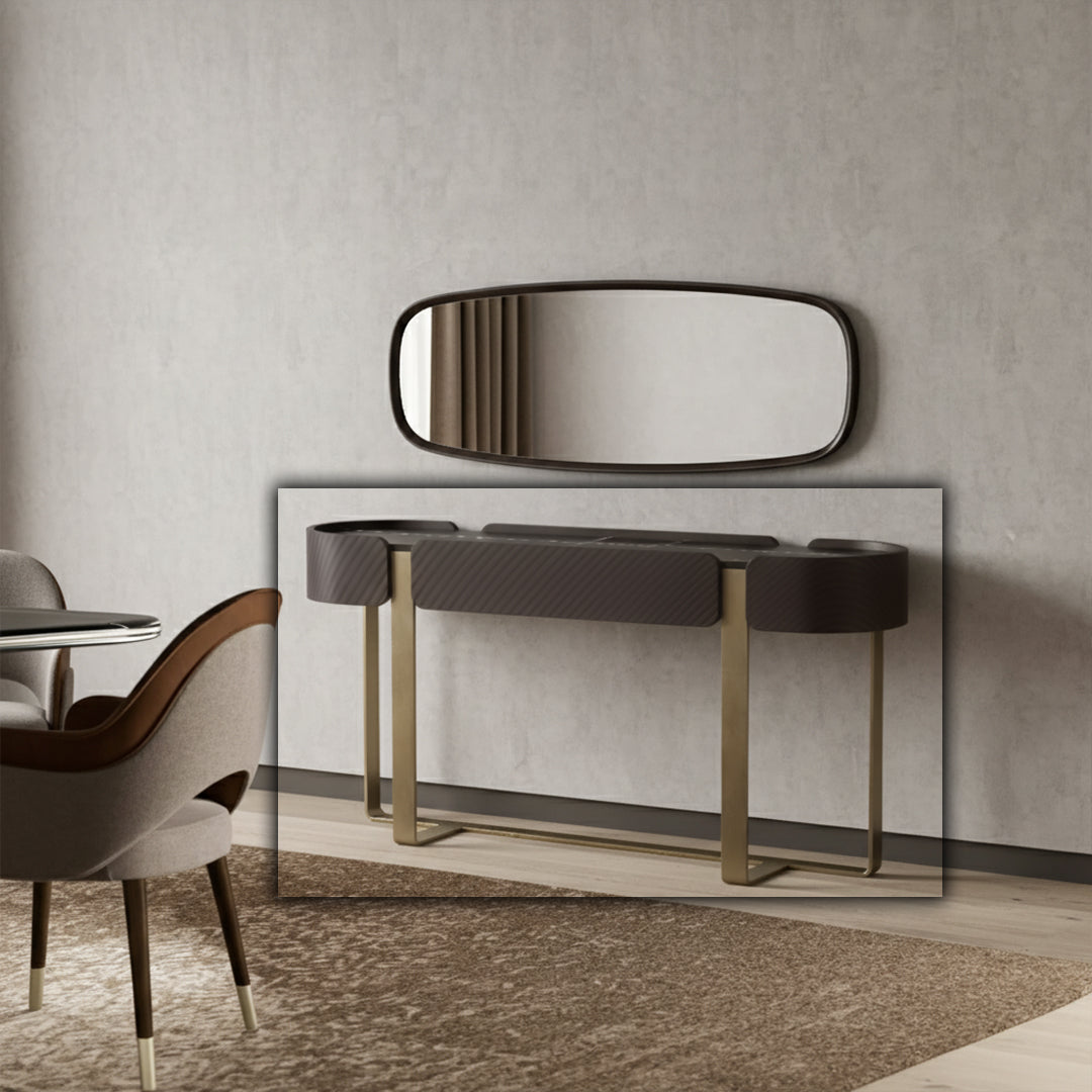 Display item Amber Dresser Ambrdr-041 by LODA Furniture, showcasing sleek wooden design and warm amber finish.