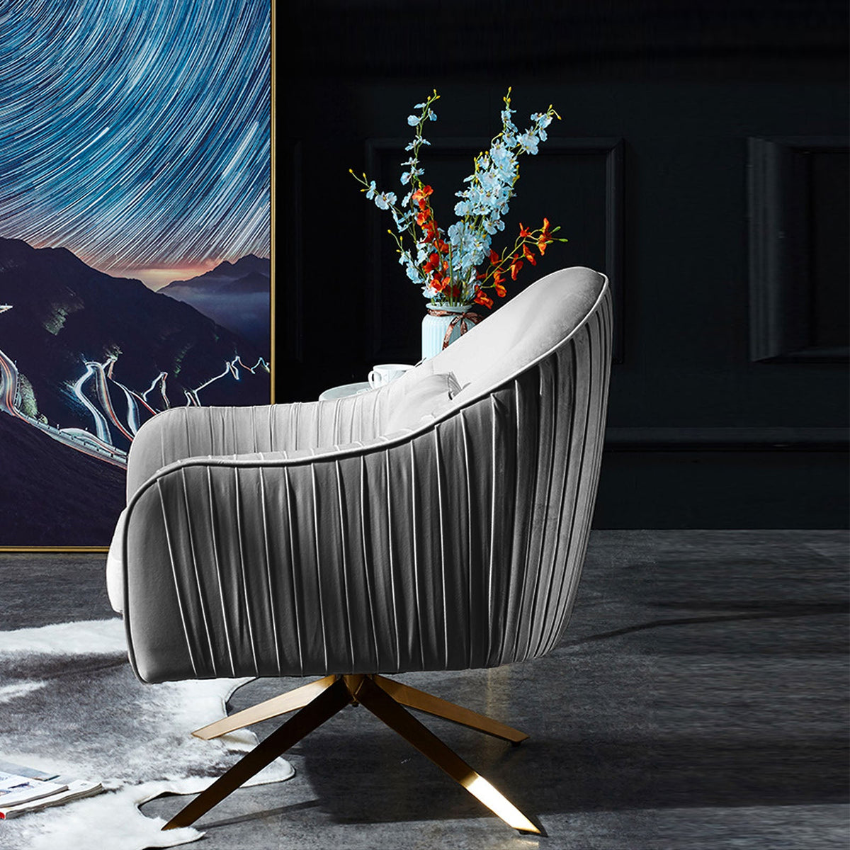Bergen lounge chair display item by Beacon, with plush upholstery and modern design, shown in a neutral fabric.