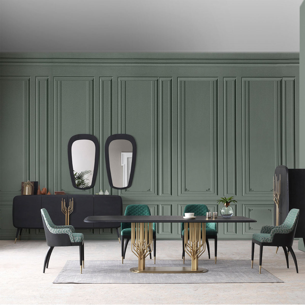 Display image of LODA Furniture Bug-240Nakheel dining table with a sleek wooden design and sturdy construction.