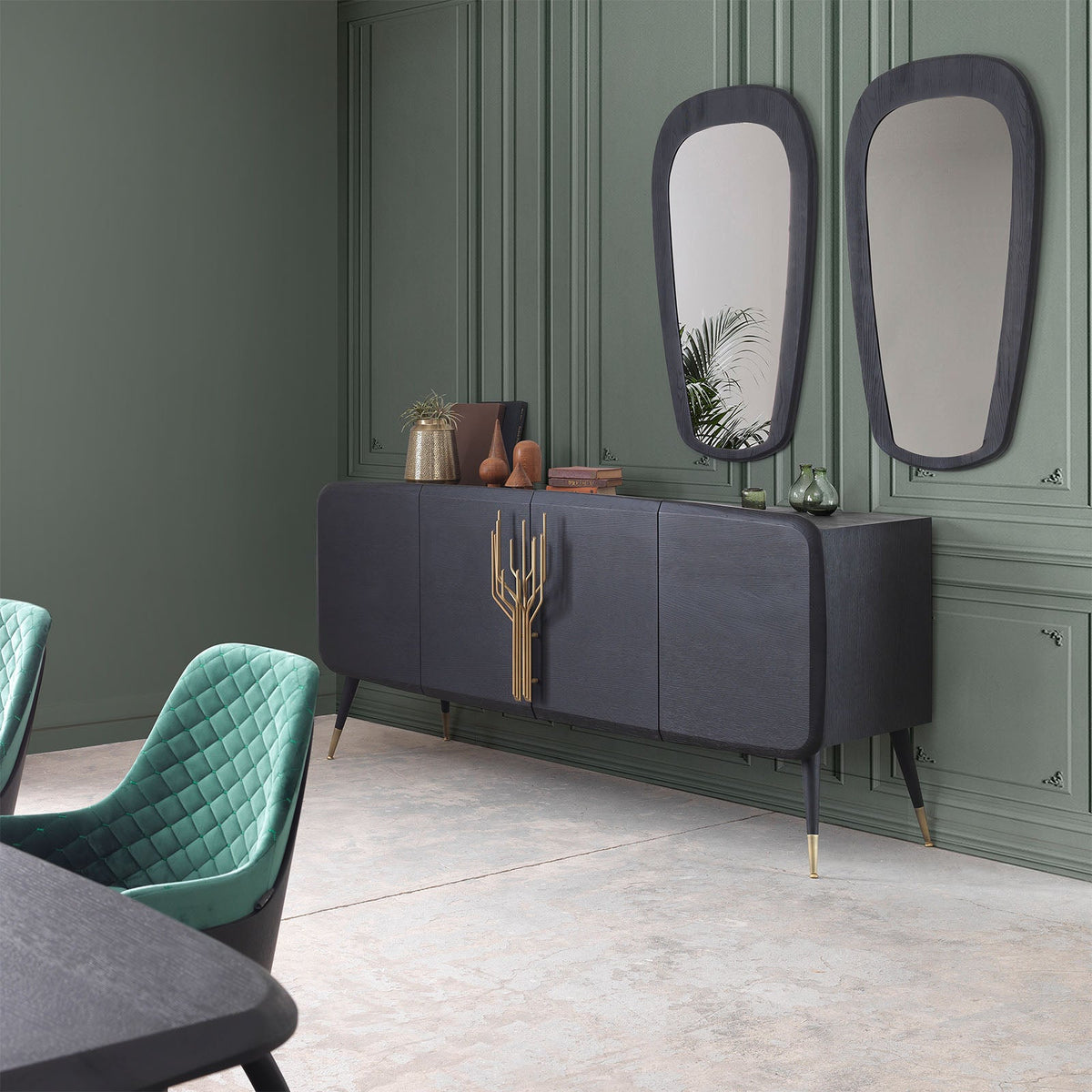 Display image of Bug-240Nakheel dining table by LODA Furniture, showcasing the modern wooden design and craftsmanship.