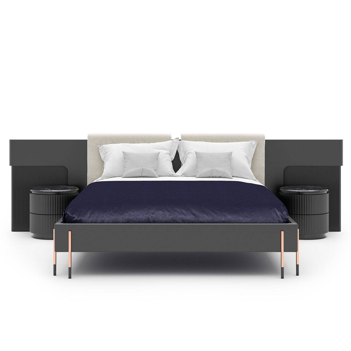 Loda Furniture Dali King Size Bedstead with modern wooden frame and sleek design for a stylish bedroom setup.