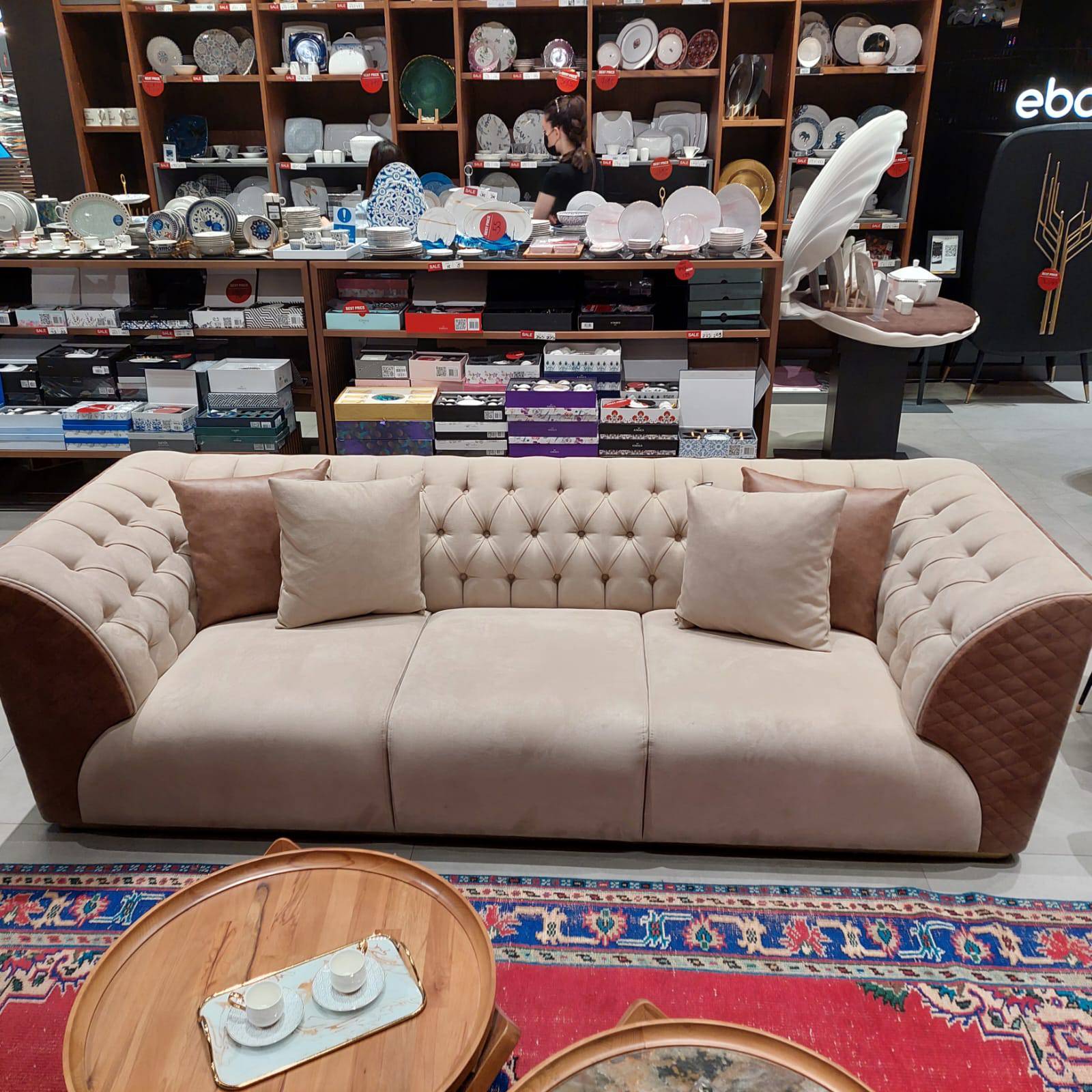 Display Item - Delfina 3 Seater Sofa Delf-3S - DISPLAY ITEM - ebarza Furniture UAE | Shop Modern Furniture in Abu Dhabi & Dubai - مفروشات ايبازرا في الامارات | تسوق اثاث عصري وديكورات مميزة في دبي وابوظبي