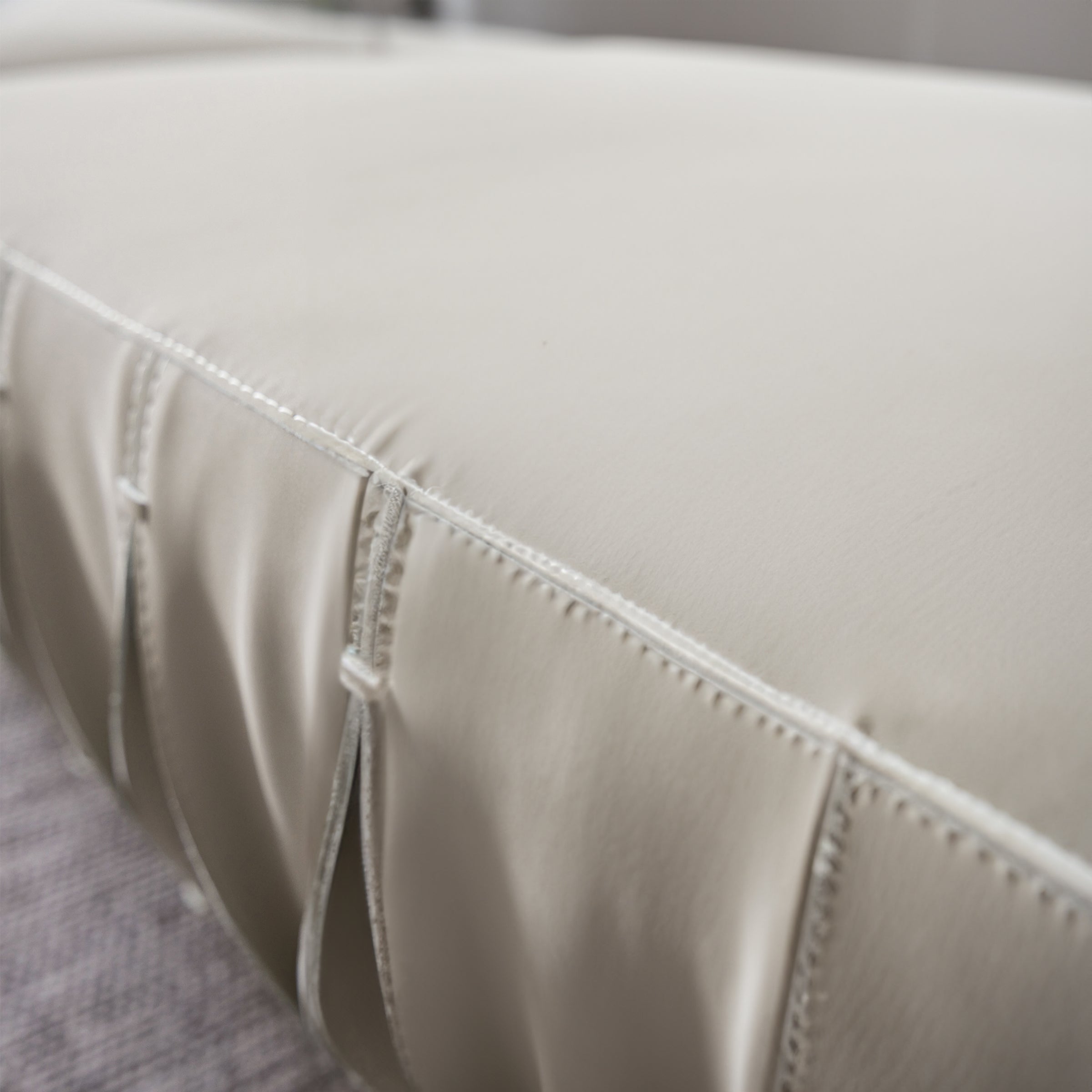 Display Item - Desert Leather Biege Sofa AMBO-S80160-Nakheel - DISPLAY ITEM - ebarza Furniture UAE | Shop Modern Furniture in Abu Dhabi & Dubai - مفروشات ايبازرا في الامارات | تسوق اثاث عصري وديكورات مميزة في دبي وابوظبي