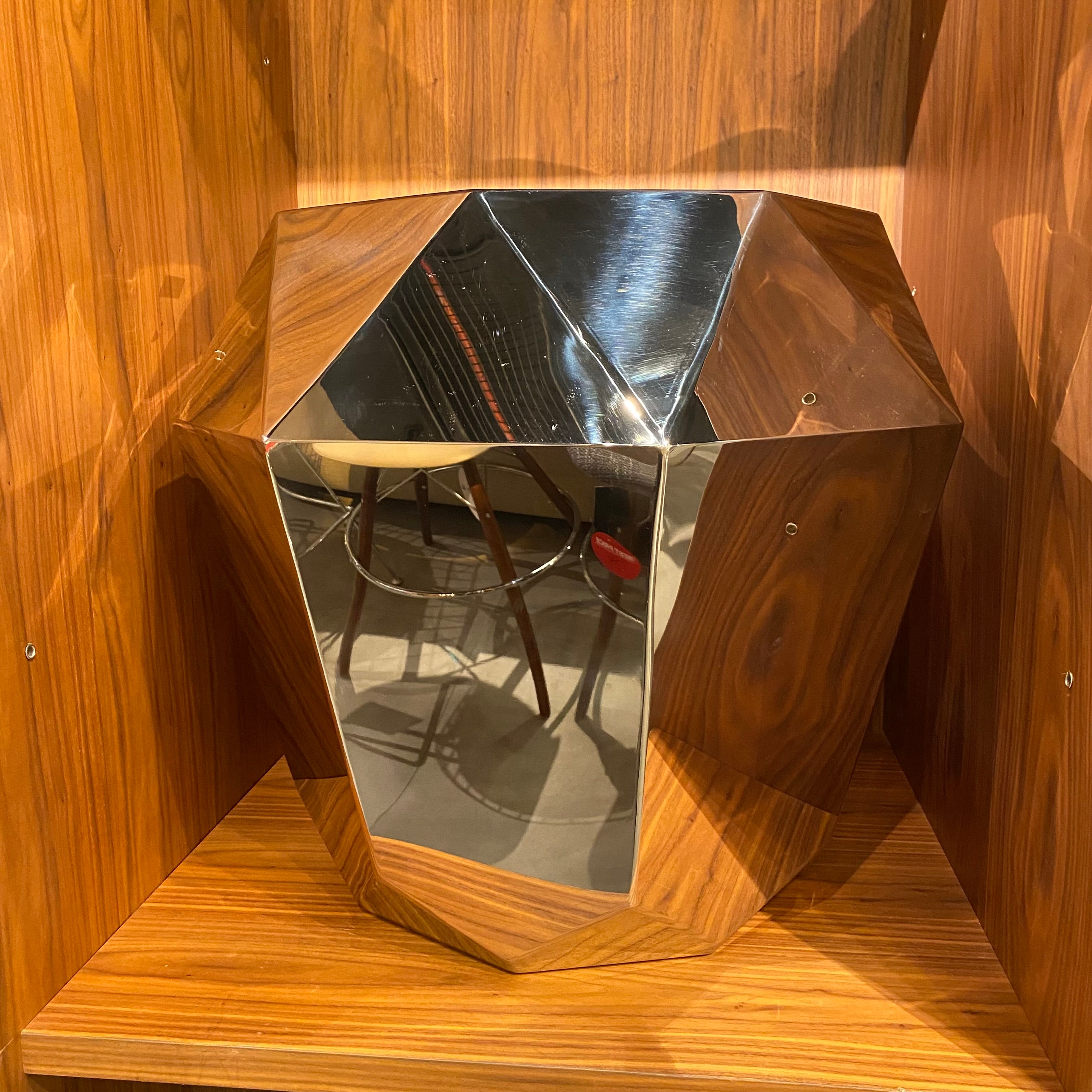 Beacon Diamond Side Table TGDG display item with a sleek geometric design and modern finish.