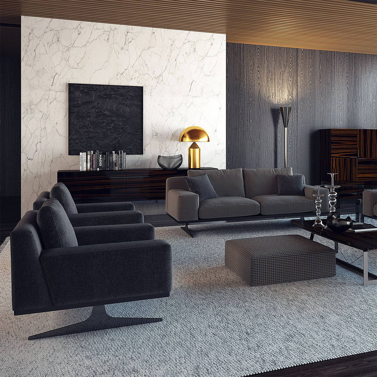 Elegant NILLS Furniture Design armchair with plush upholstery and modern style, displayed as a stylish home or office seating option.
