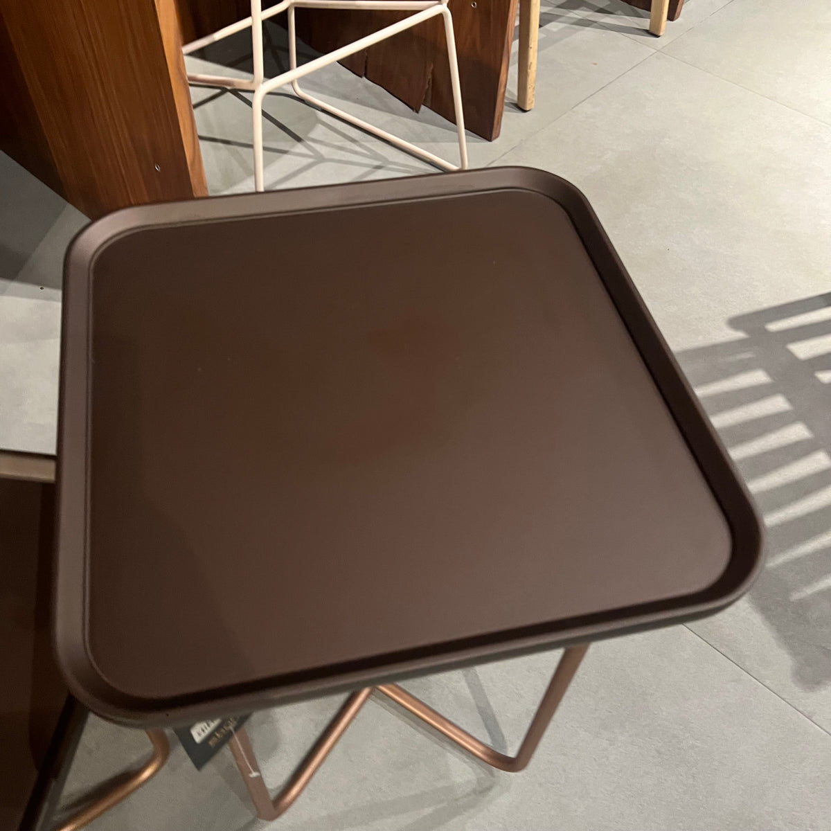 Set of two Firenze display tables by TOGO HOME STYLE, featuring sleek wood finish and modern design, ideal for stylish decor.