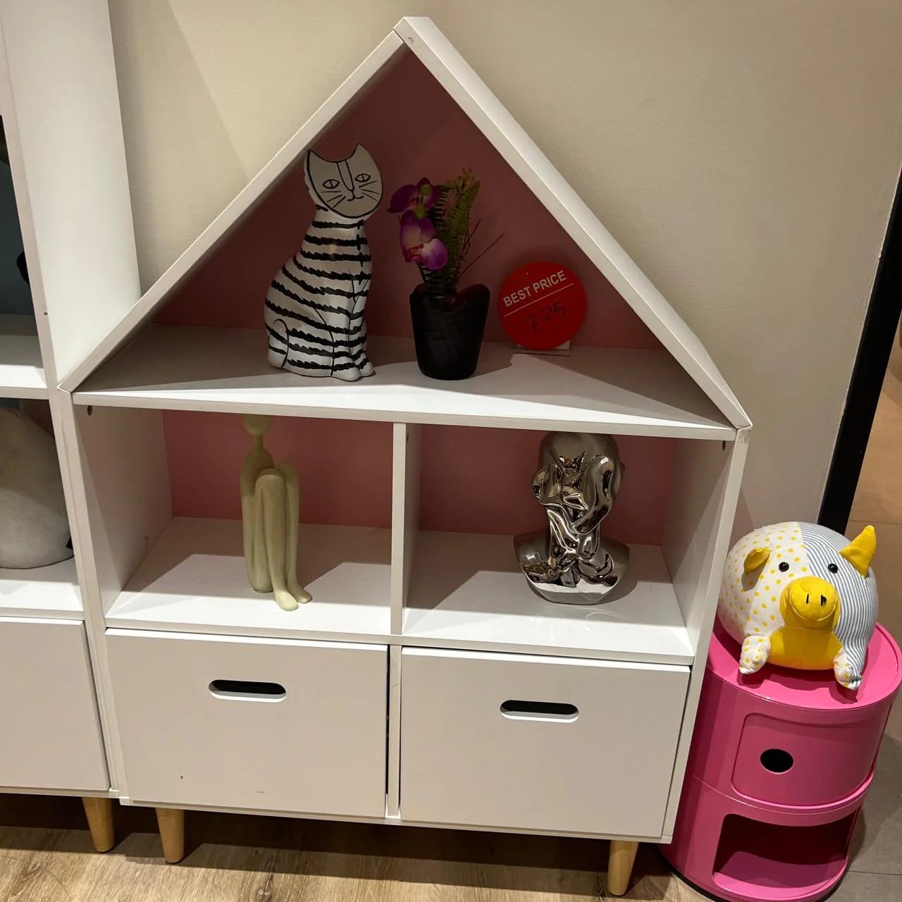 Kids Shelf display item from BEACON, model HY-S001-Nakheel, featuring colorful storage compartments for children's room organization.