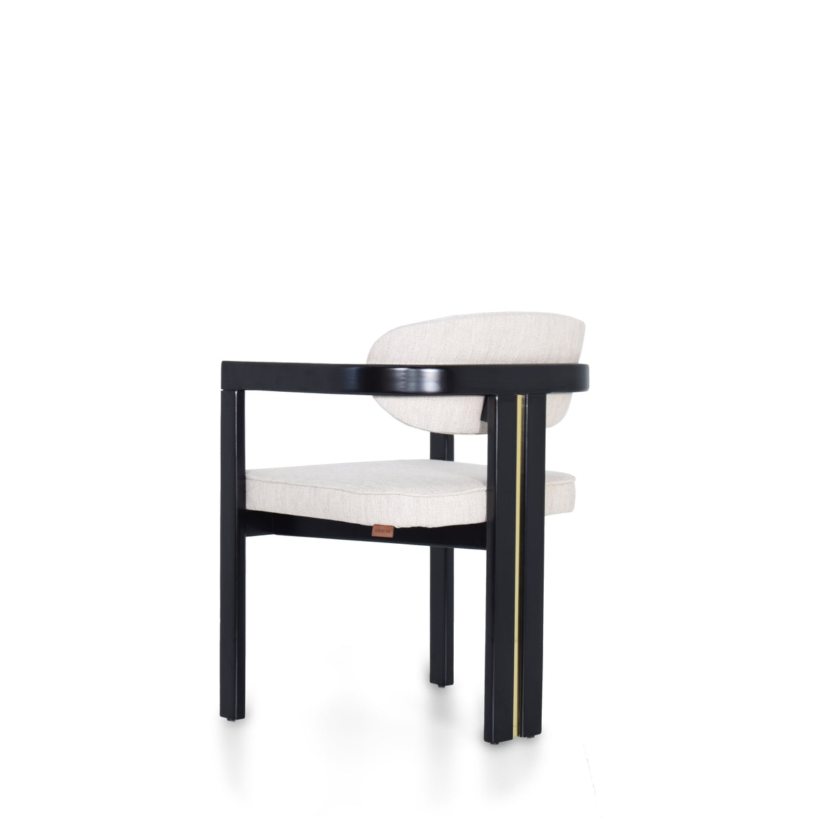 Display of the Kotor Notte chair by Sancrea, featuring sleek design and cosmic finish, perfect for modern interior decor.