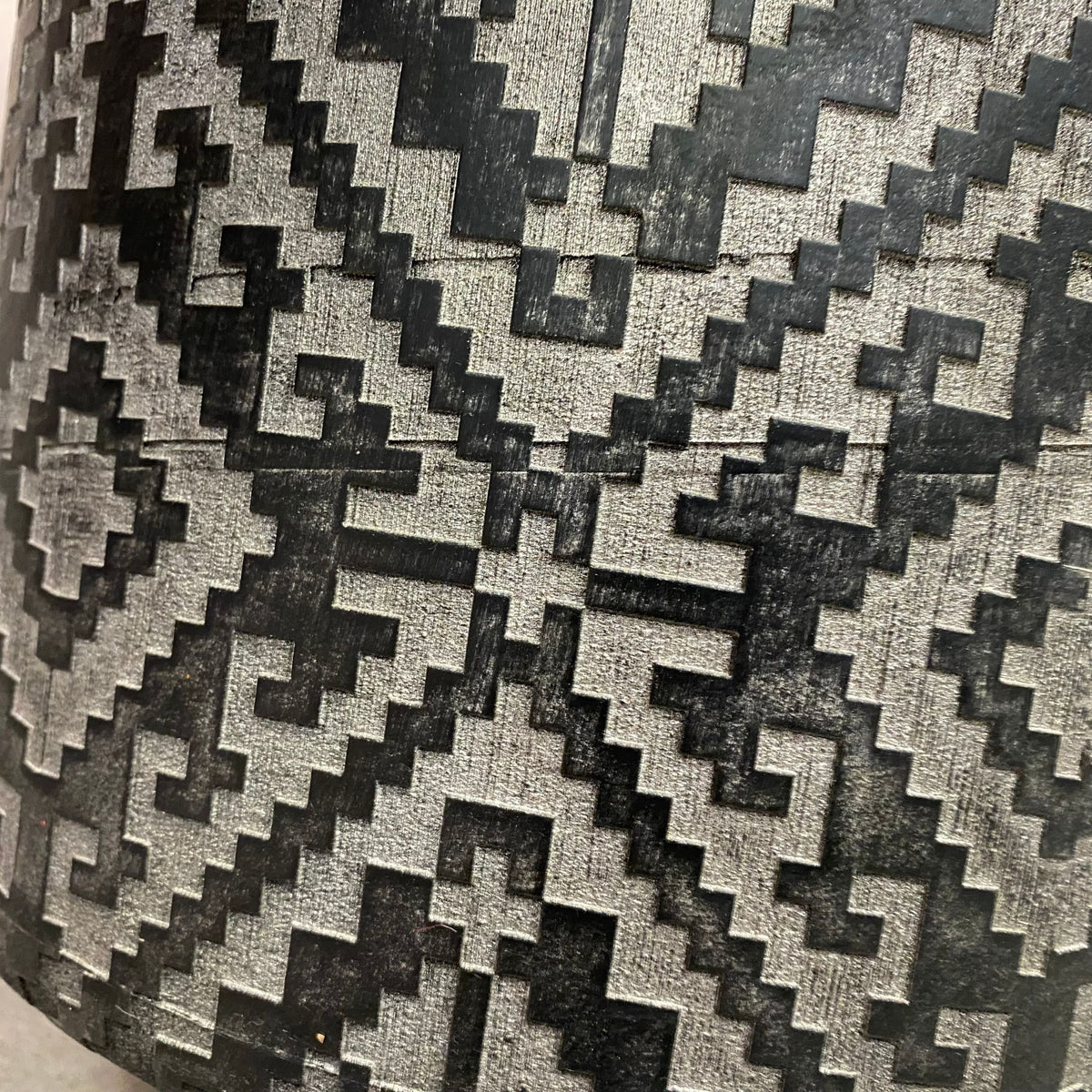 Display image of NILLS Furniture Design Motif Side Table with intricate pattern, modern design, and sturdy wooden construction.