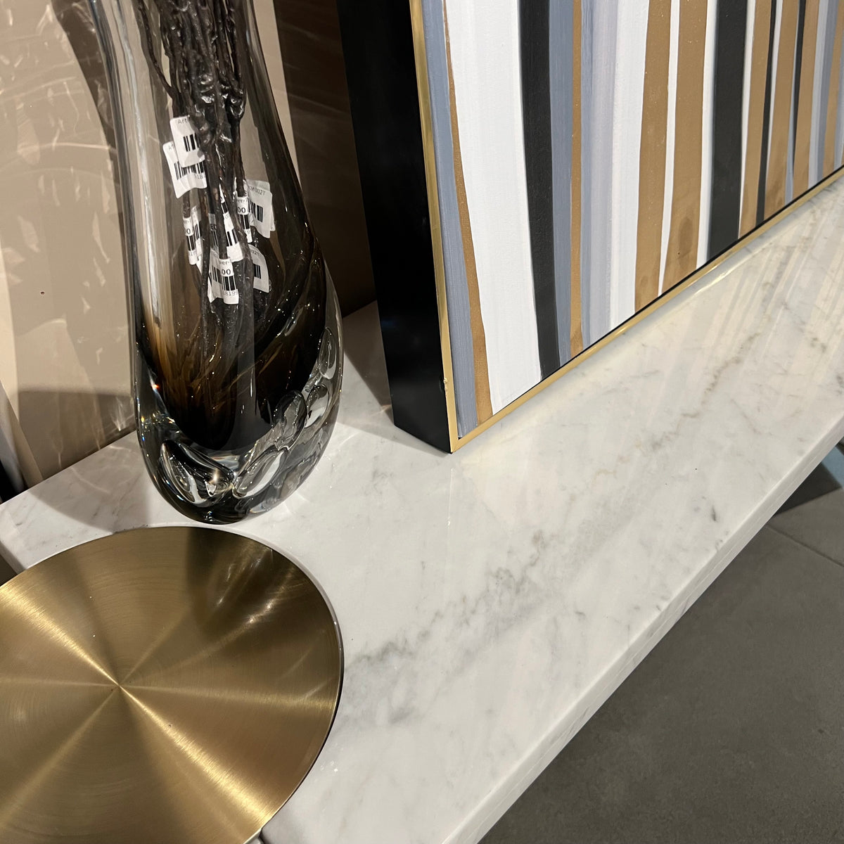 Display Item - Natural Marble Console 165cm Table Dz463Dt-C Nakheel - DISPLAY ITEM - ebarza Furniture UAE | Shop Modern Furniture in Abu Dhabi & Dubai - مفروشات ايبازرا في الامارات | تسوق اثاث عصري وديكورات مميزة في دبي وابوظبي
