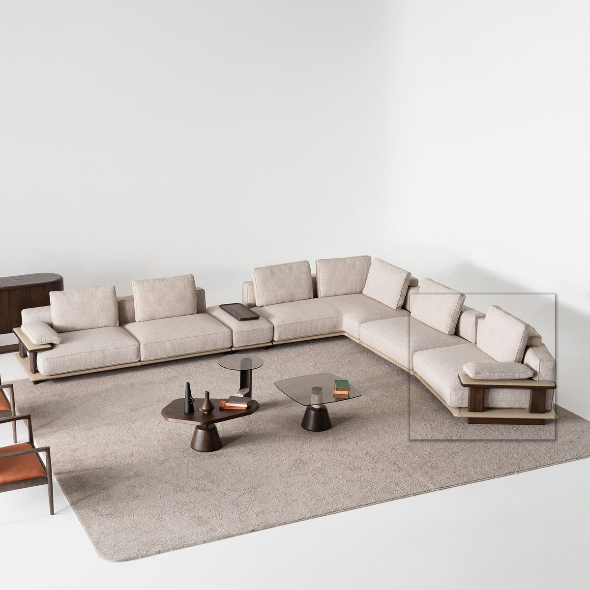 Display of the Odeon C Module with right arm in 160cm size for Odeon sofa by HOMAGE KOLTUK, showing the modern sofa component.