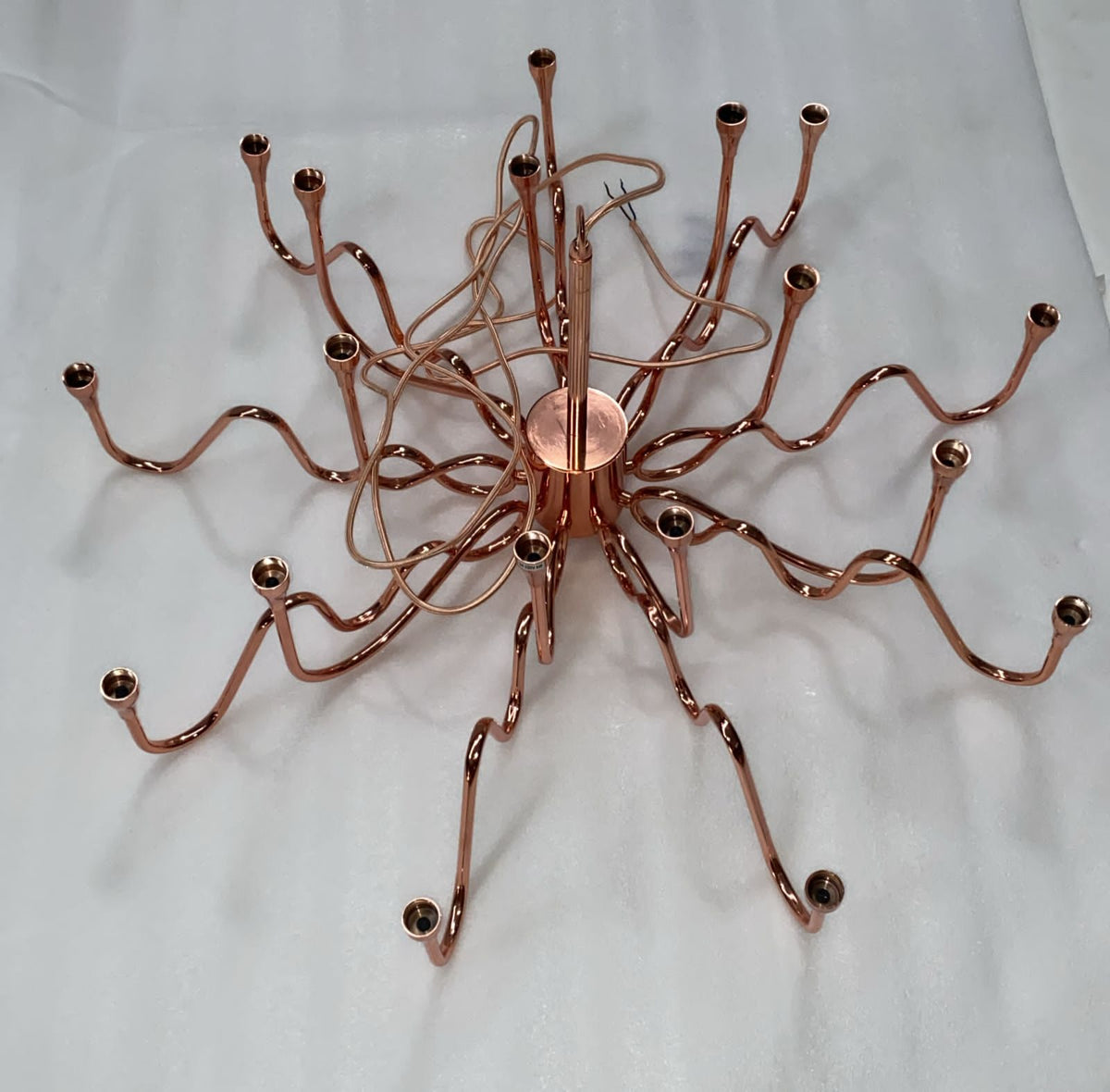 Display Item - Opus Long Chandelier Cy-New-091-Rg Nakheel - DISPLAY ITEM - ebarza Furniture UAE | Shop Modern Furniture in Abu Dhabi & Dubai - مفروشات ايبازرا في الامارات | تسوق اثاث عصري وديكورات مميزة في دبي وابوظبي