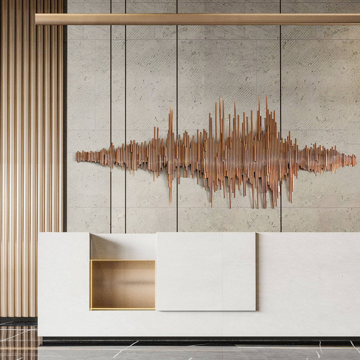 Display Item - Radio Wave Handcrafted Stainless Steel Artwork Bg2020120 Nakheel - DISPLAY ITEM - ebarza Furniture UAE | Shop Modern Furniture in Abu Dhabi & Dubai - مفروشات ايبازرا في الامارات | تسوق اثاث عصري وديكورات مميزة في دبي وابوظبي