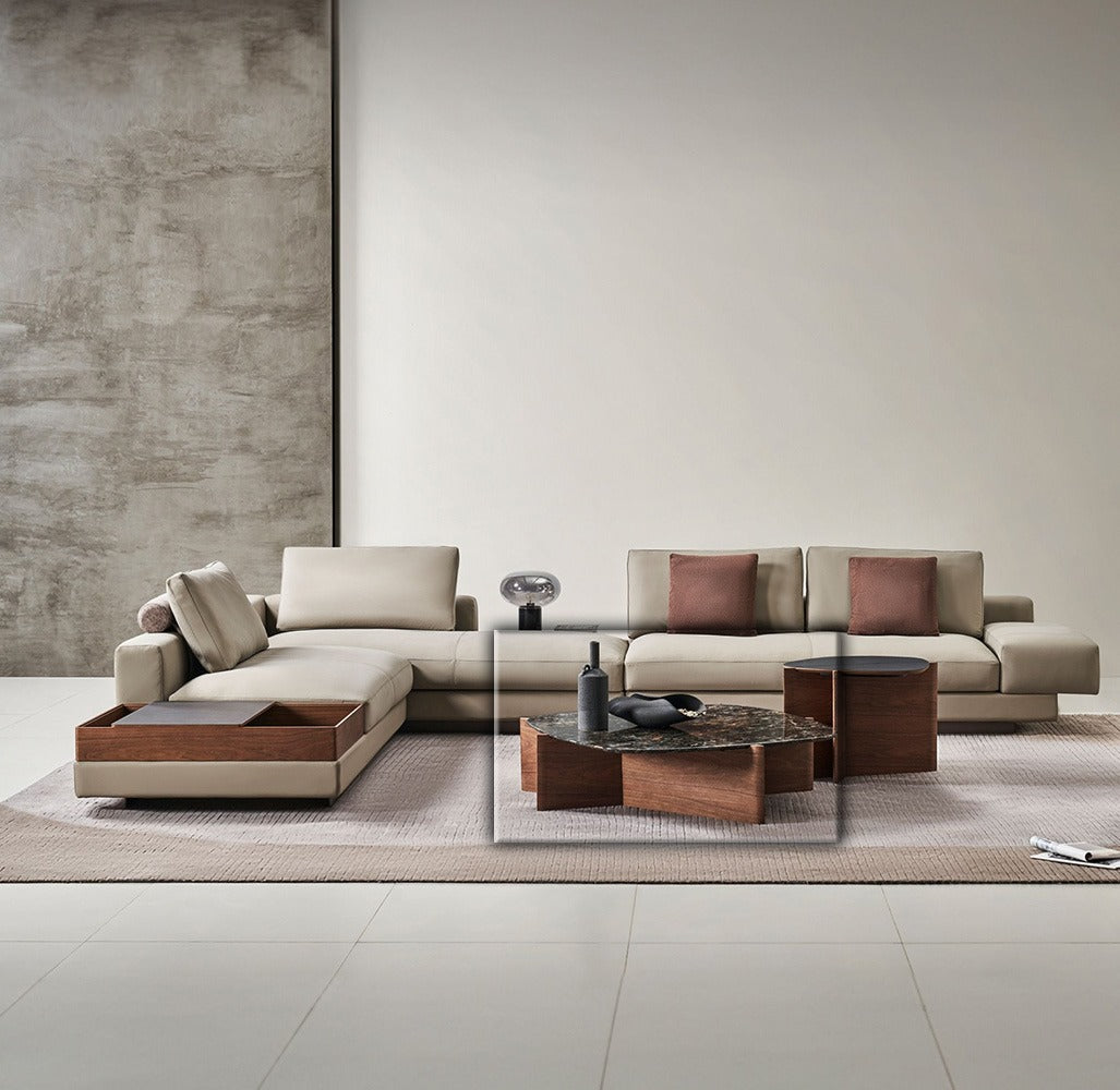 BEACON Siena Coffee Table LT055B with sleek wooden surface and modern design, displayed on a stylish living room setup.