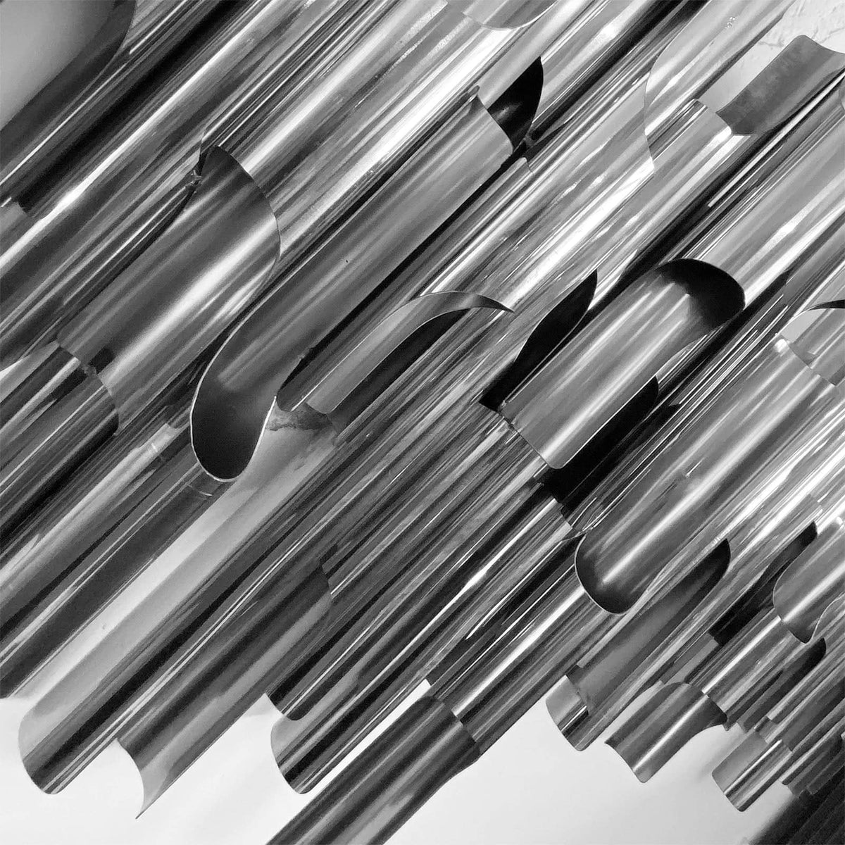 Display Item - Silver Tubes Handcrafted Stainless Steel Artwork Bg2020012 Nakheel - DISPLAY ITEM - ebarza Furniture UAE | Shop Modern Furniture in Abu Dhabi & Dubai - مفروشات ايبازرا في الامارات | تسوق اثاث عصري وديكورات مميزة في دبي وابوظبي