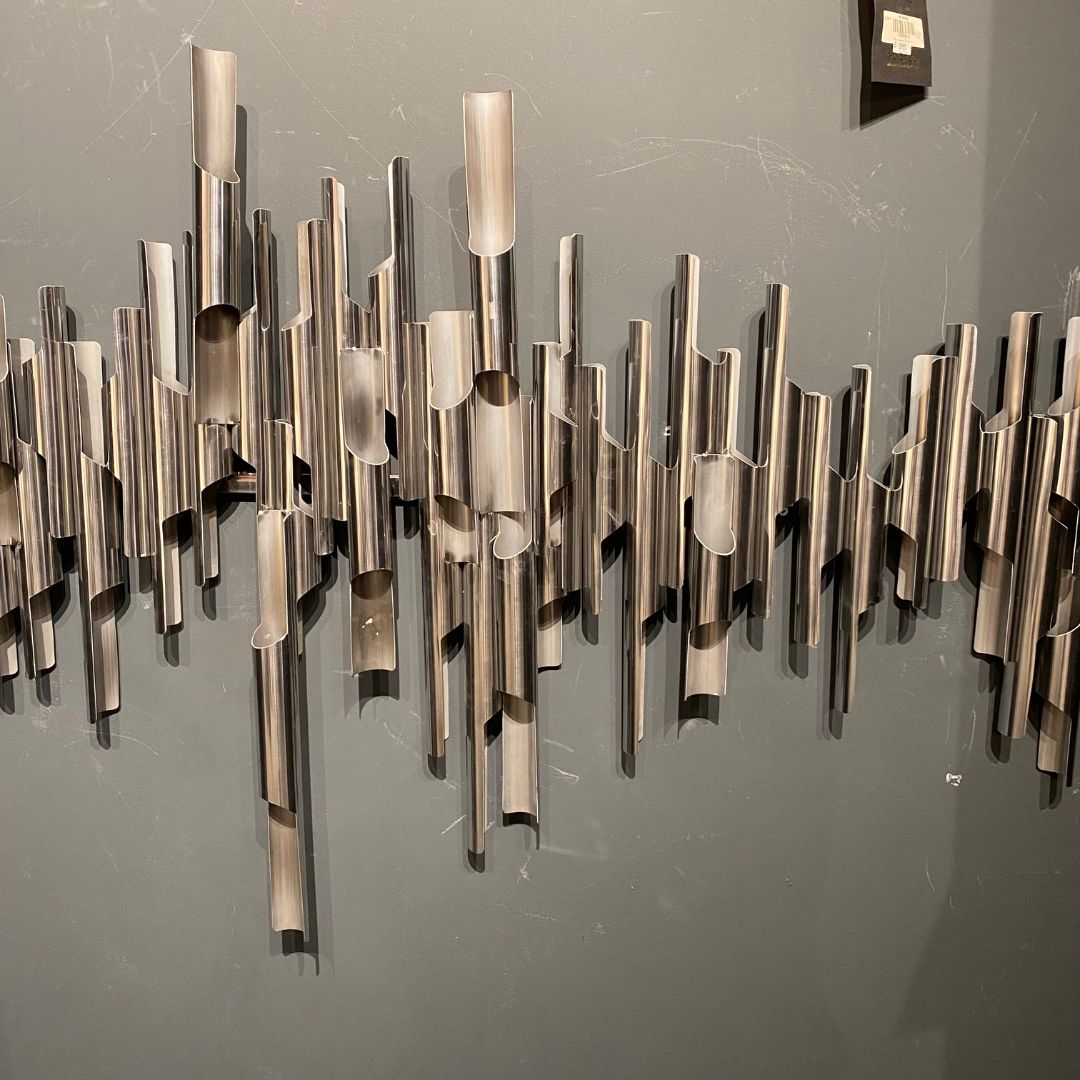 Display Item - Silver Tubes Handcrafted Stainless Steel Artwork Bg2020012 Nakheel - DISPLAY ITEM - ebarza Furniture UAE | Shop Modern Furniture in Abu Dhabi & Dubai - مفروشات ايبازرا في الامارات | تسوق اثاث عصري وديكورات مميزة في دبي وابوظبي