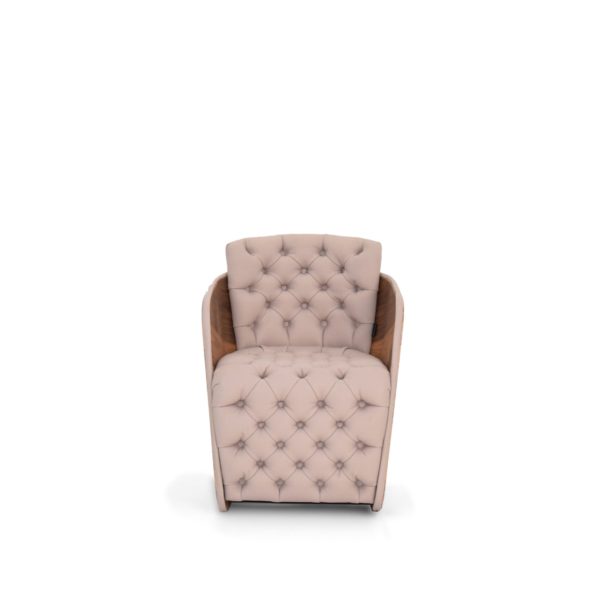 Small beige Sir Armchair display item by LODA FURNITURE, featuring a modern design and cushioned seating.