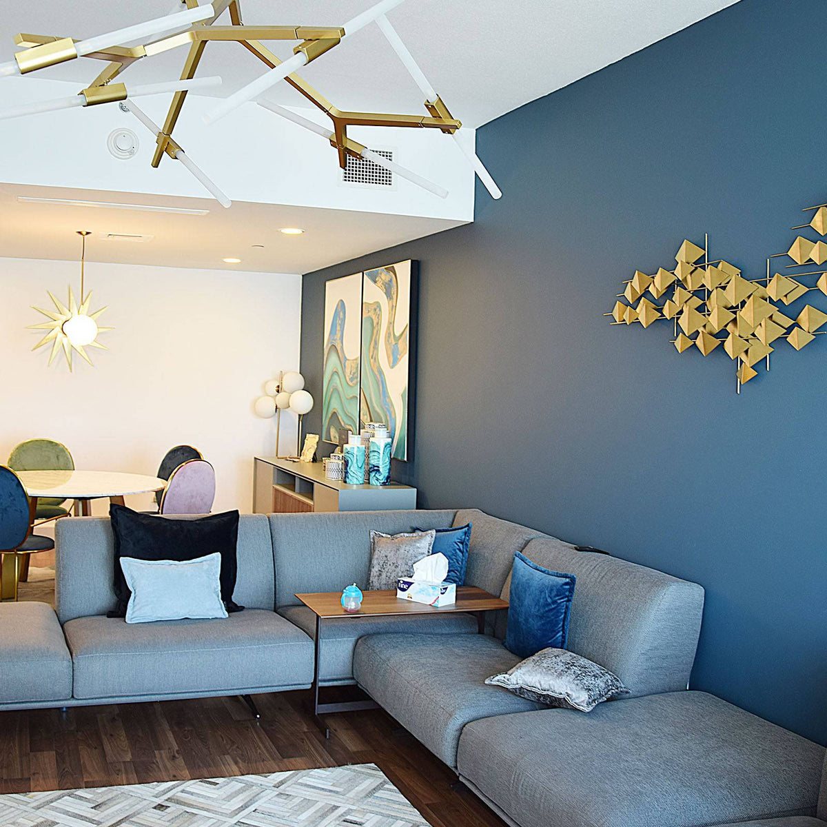 Handcrafted stainless steel artwork titled The Flock by Beacon, featuring intricate design and modern craftsmanship.